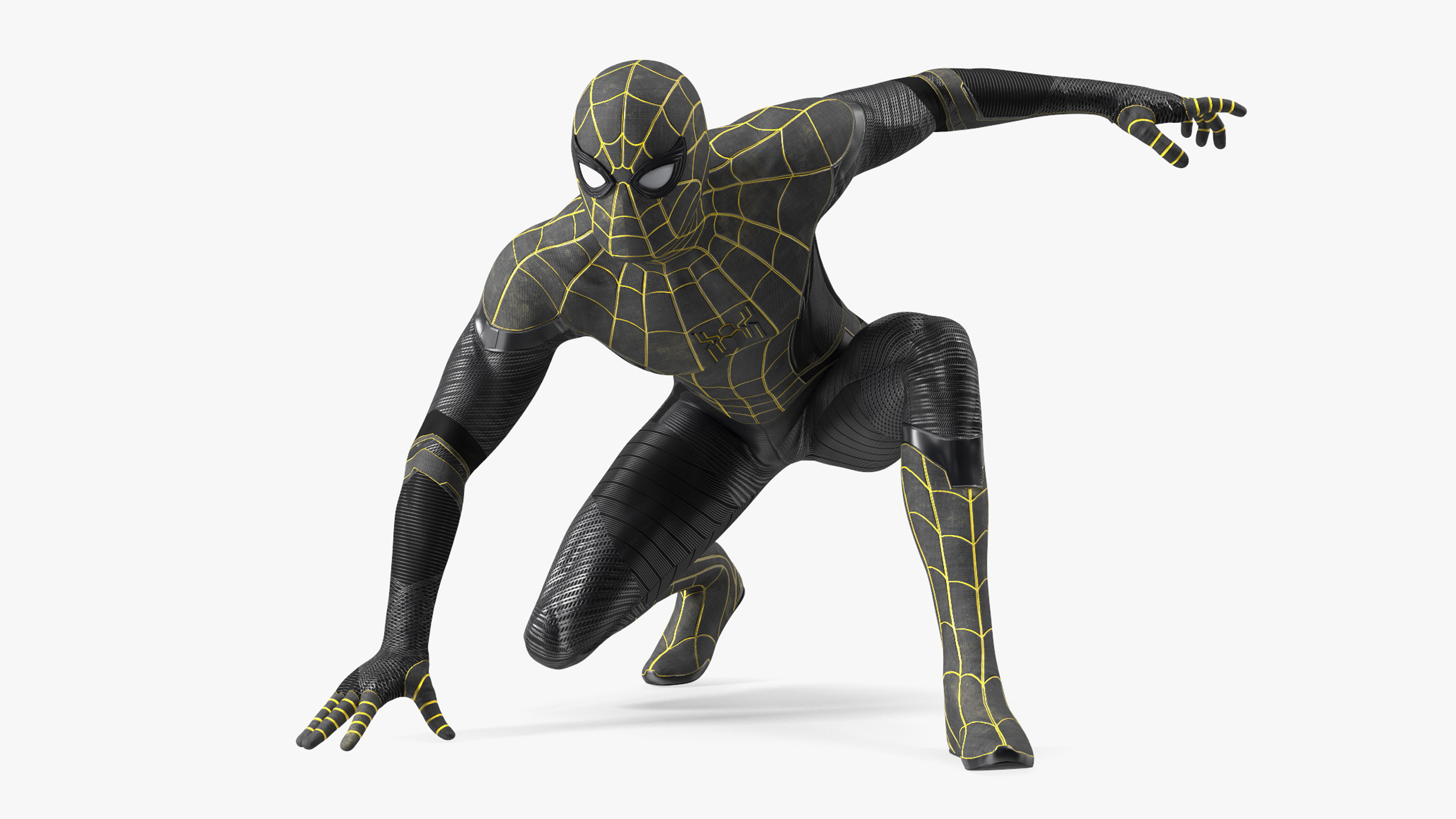 3D Spiderman Black Suit Rigged for Maya