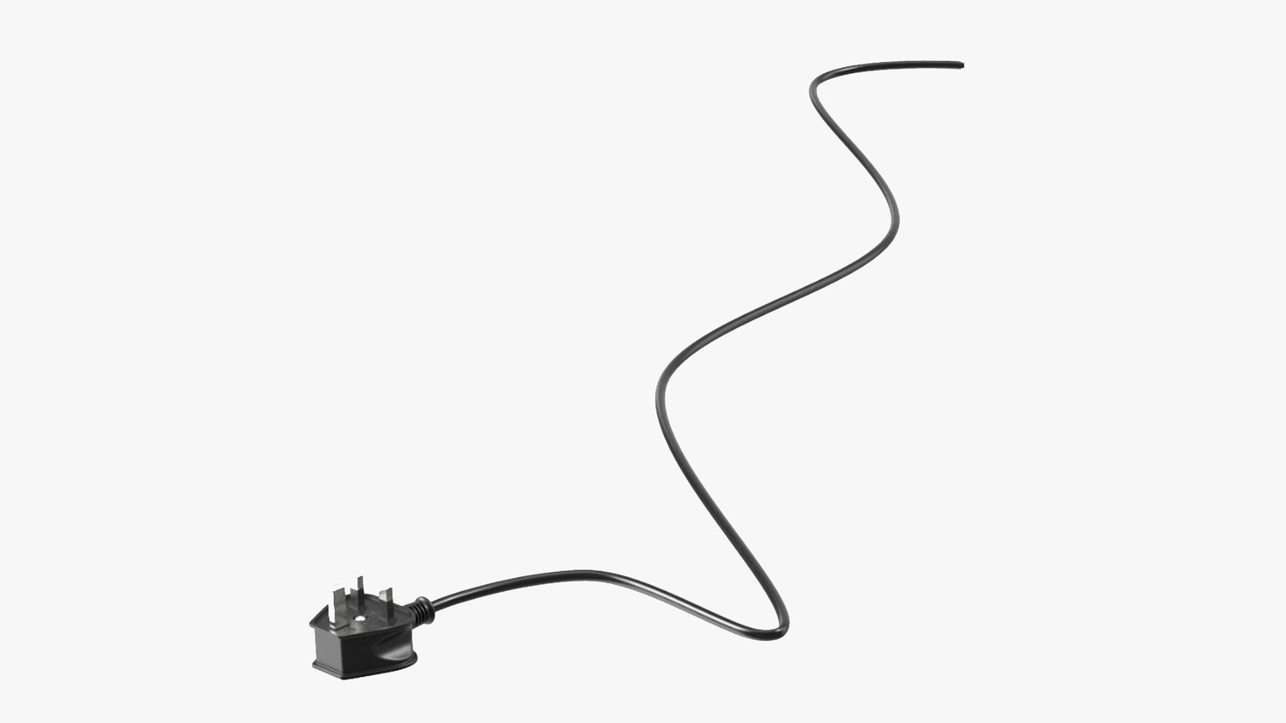 3D model Type G Electric Plug Grounded Rigged for Cinema 4D