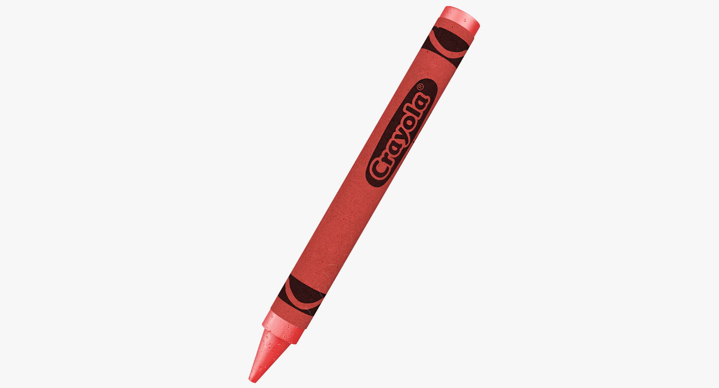 3D model Red Crayon