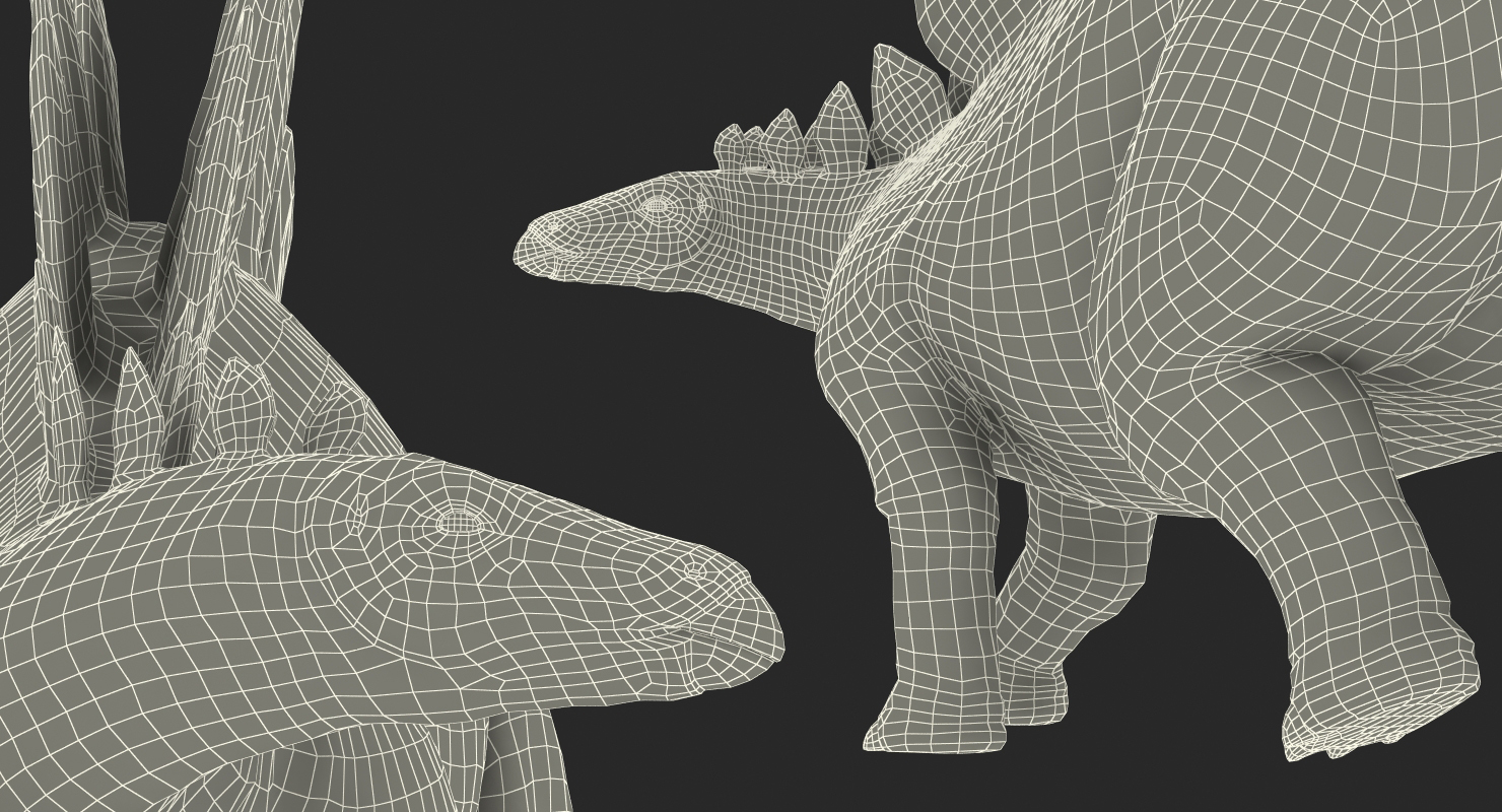 3D Stegosaurus Rigged model