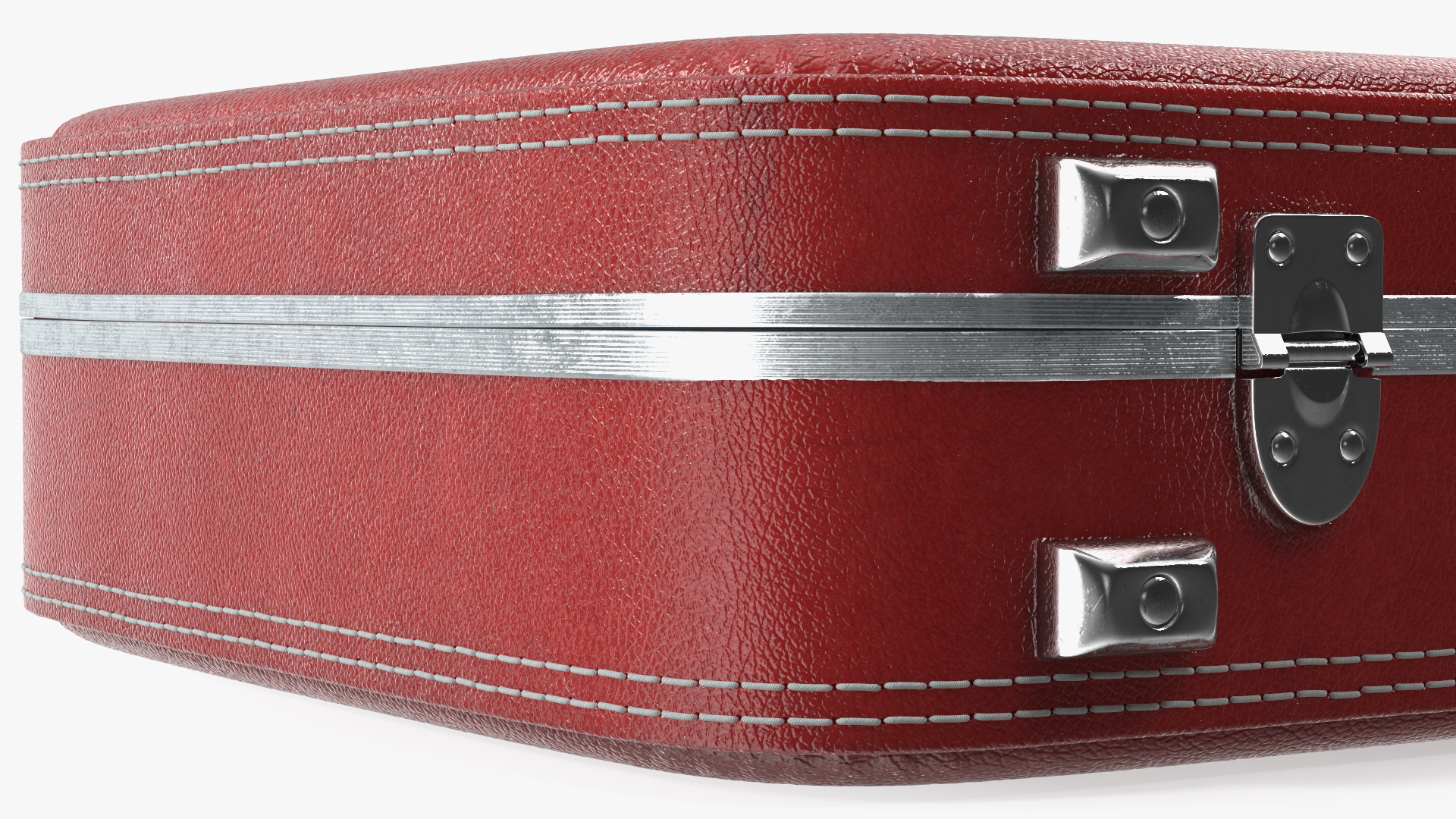 3D model Vintage Open Red Suitcase