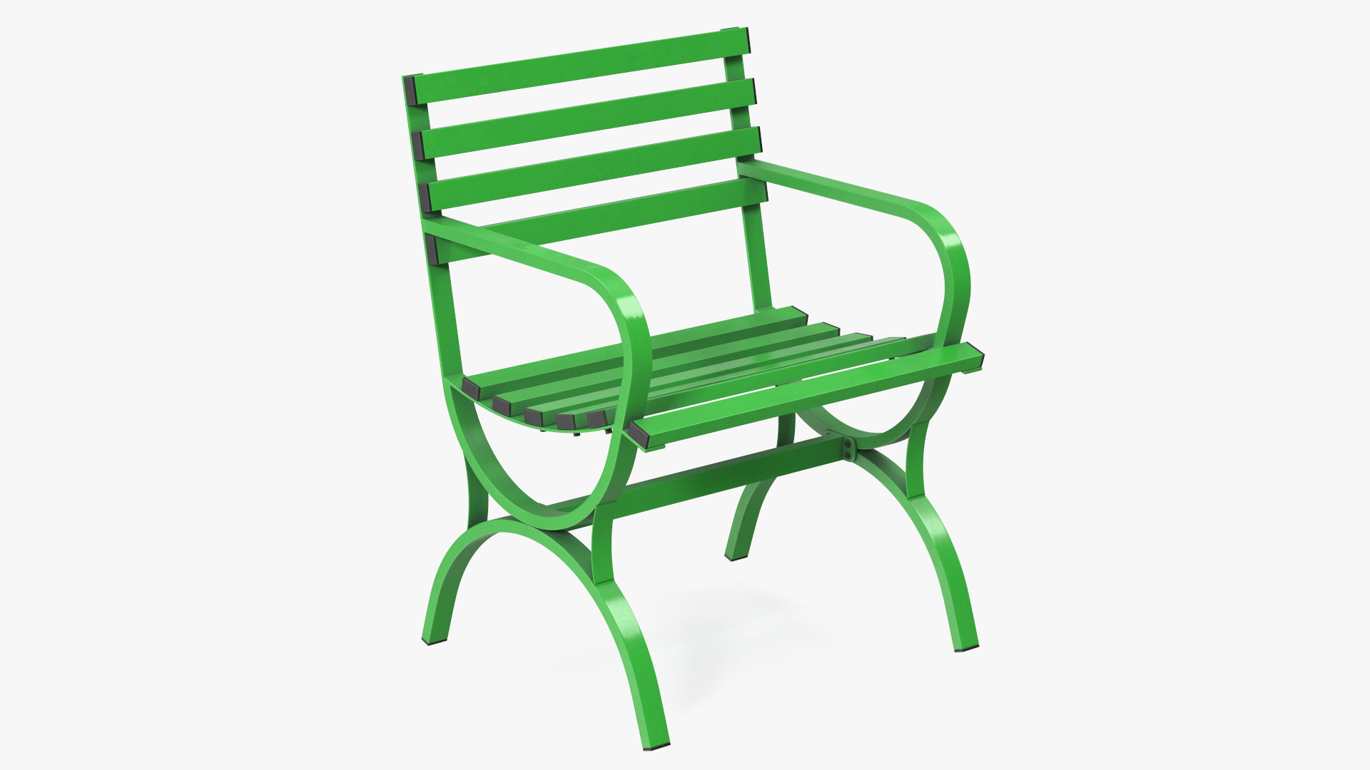 3D Metal Outdoor Furniture Set Green model