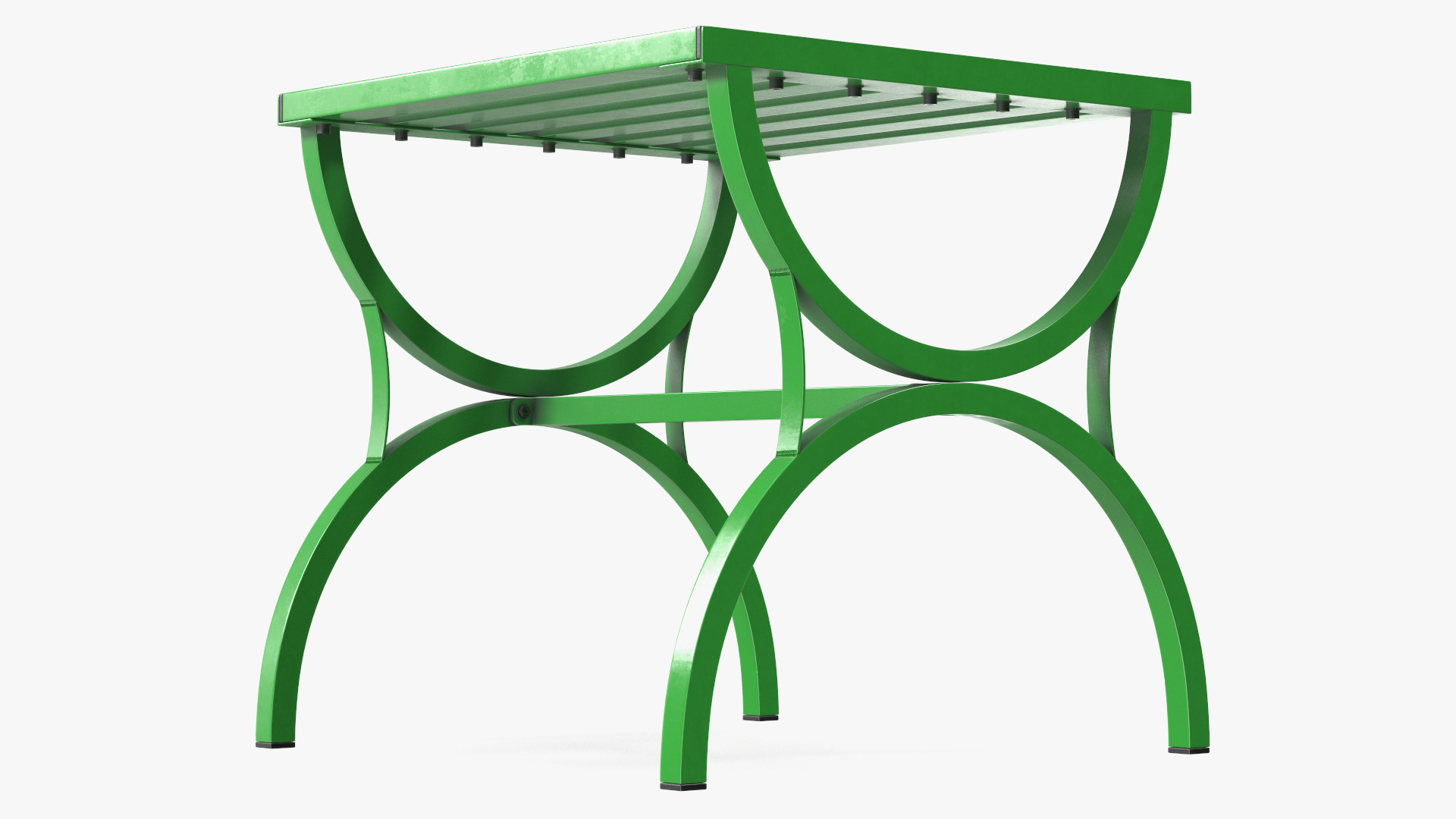 3D Metal Outdoor Furniture Set Green model