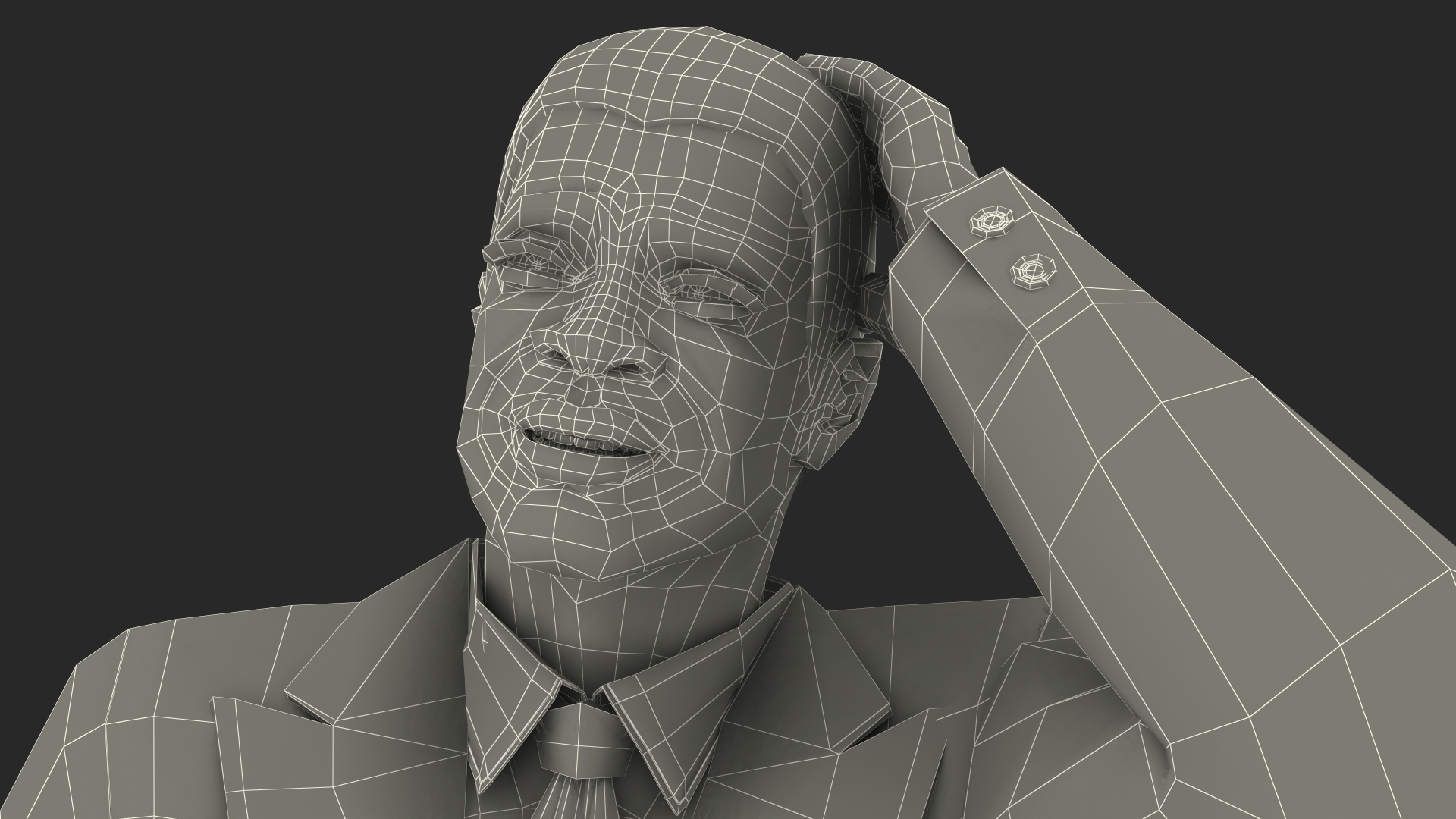 3D Light Skin Afro American Businessman