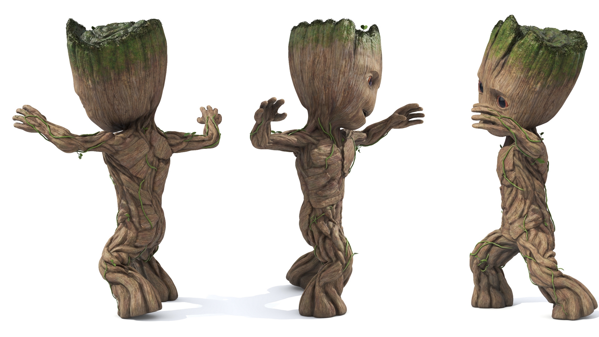 3D model Little Groot Character Dancing Pose