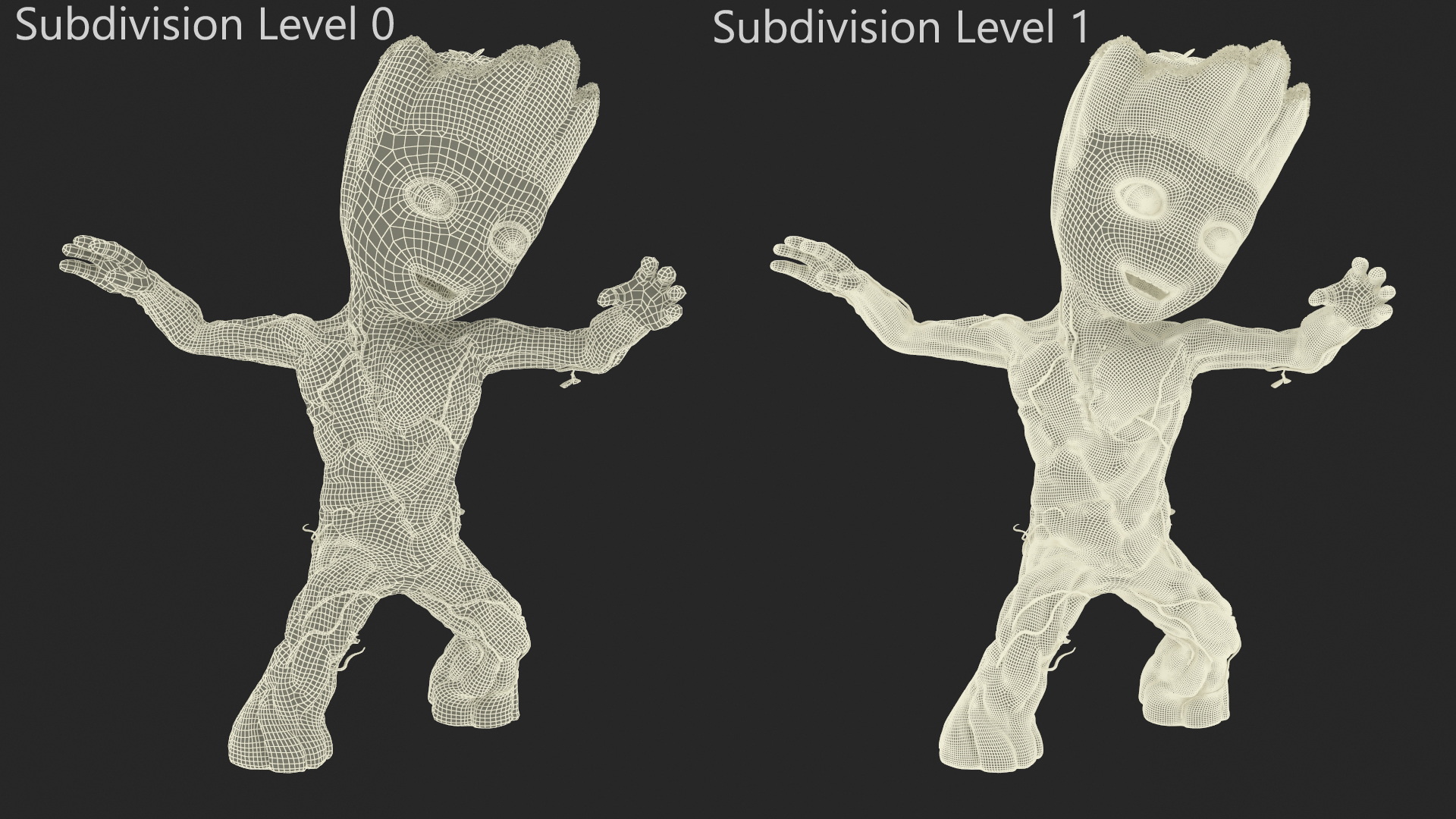 3D model Little Groot Character Dancing Pose