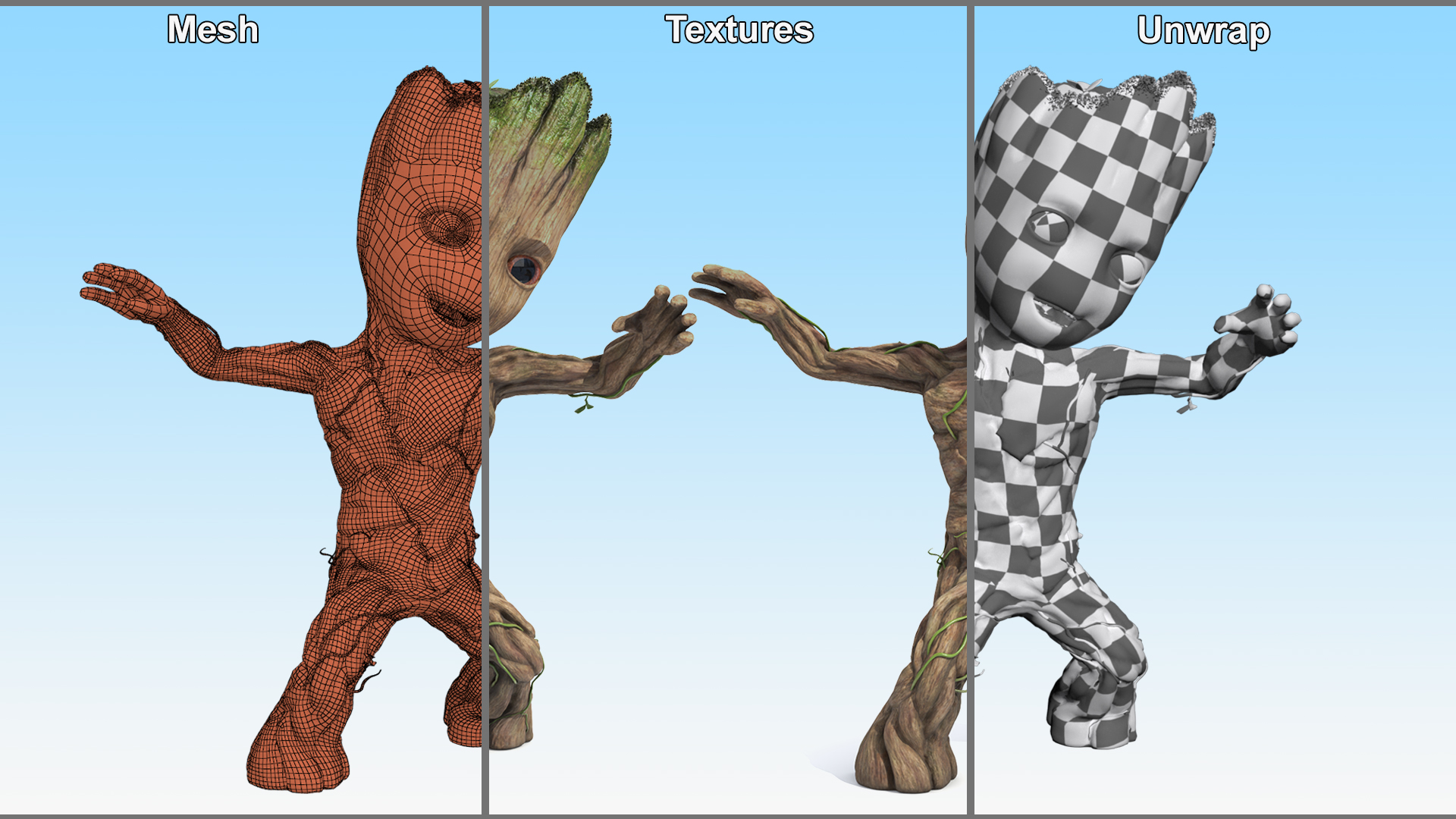 3D model Little Groot Character Dancing Pose