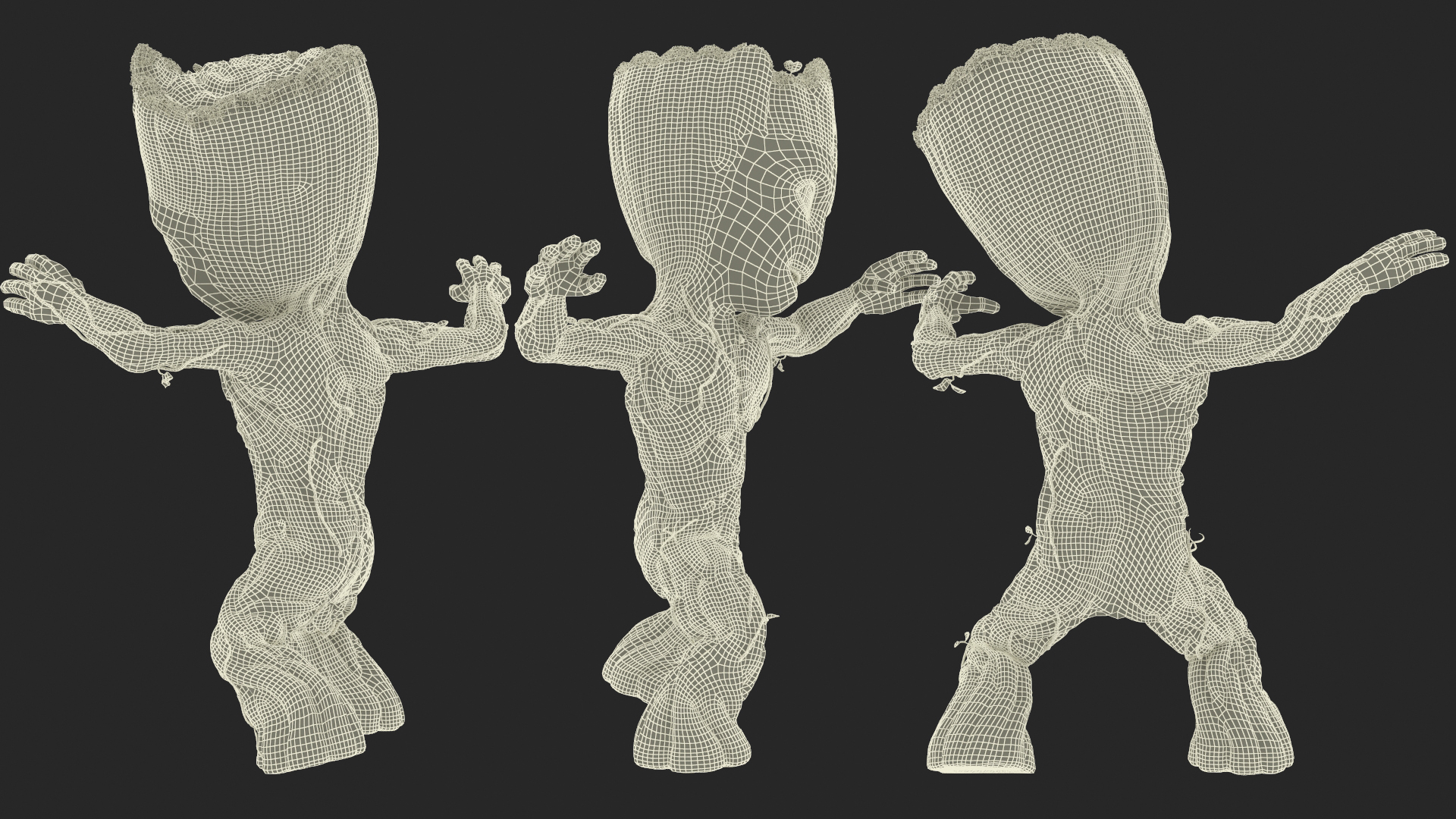 3D model Little Groot Character Dancing Pose