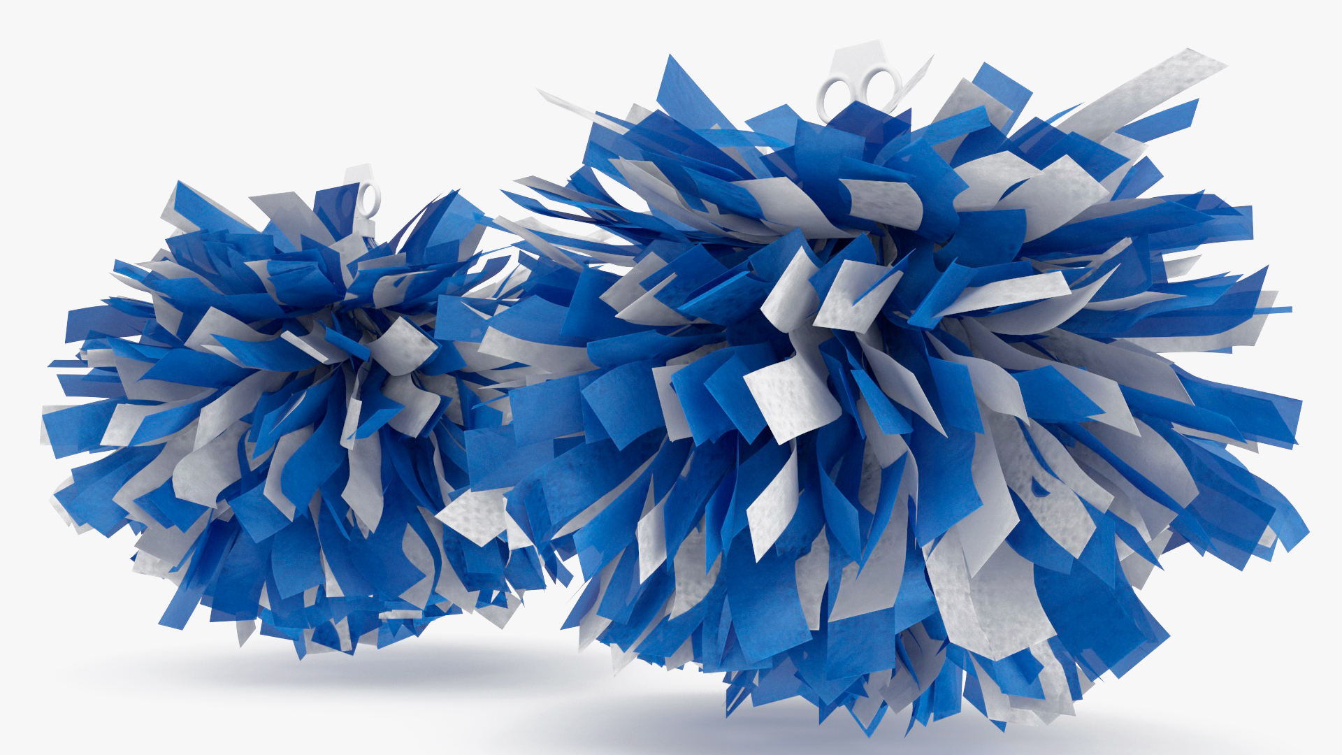 Pom Poms Blue Color 3D model