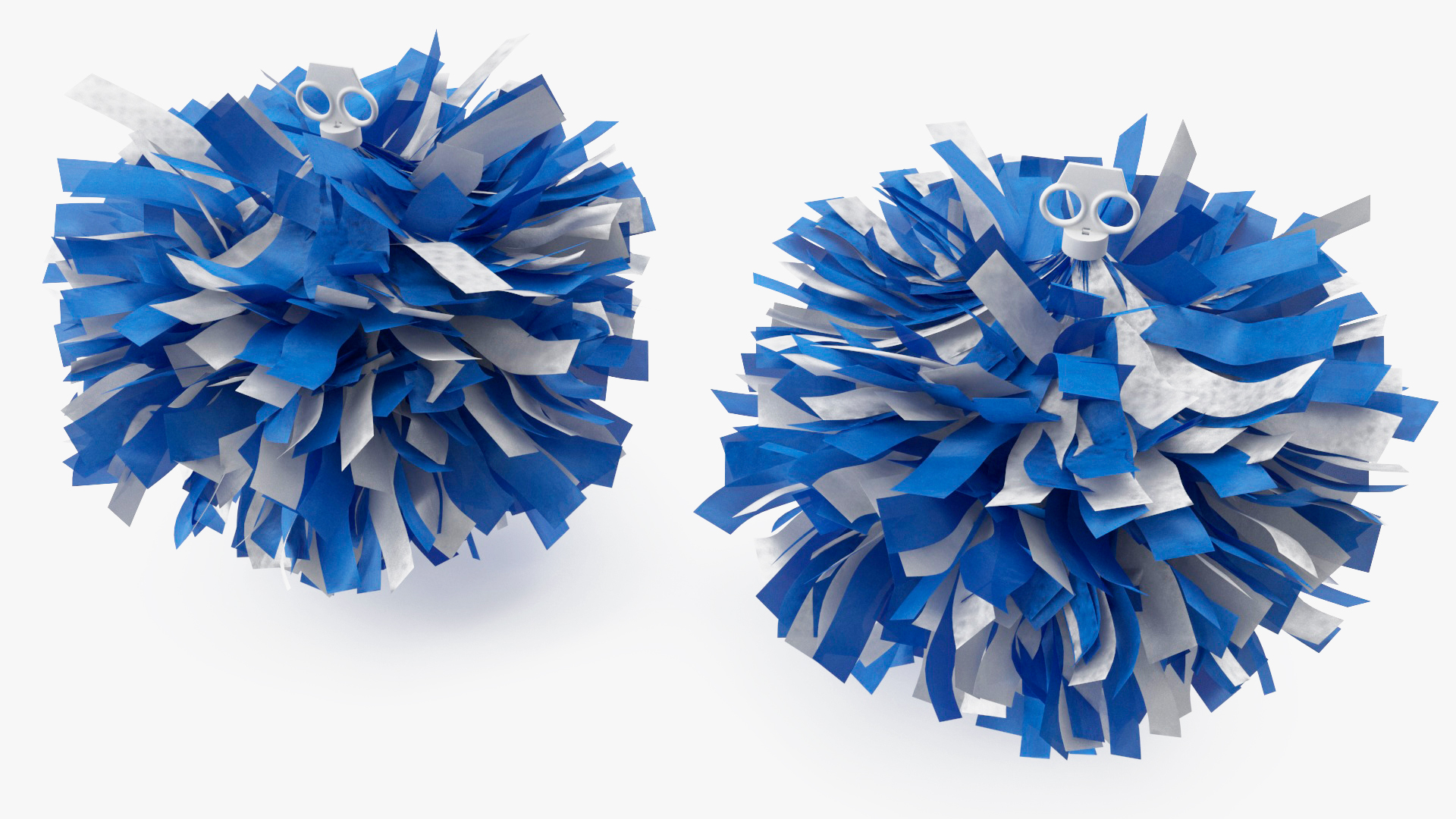 Pom Poms Blue Color 3D model