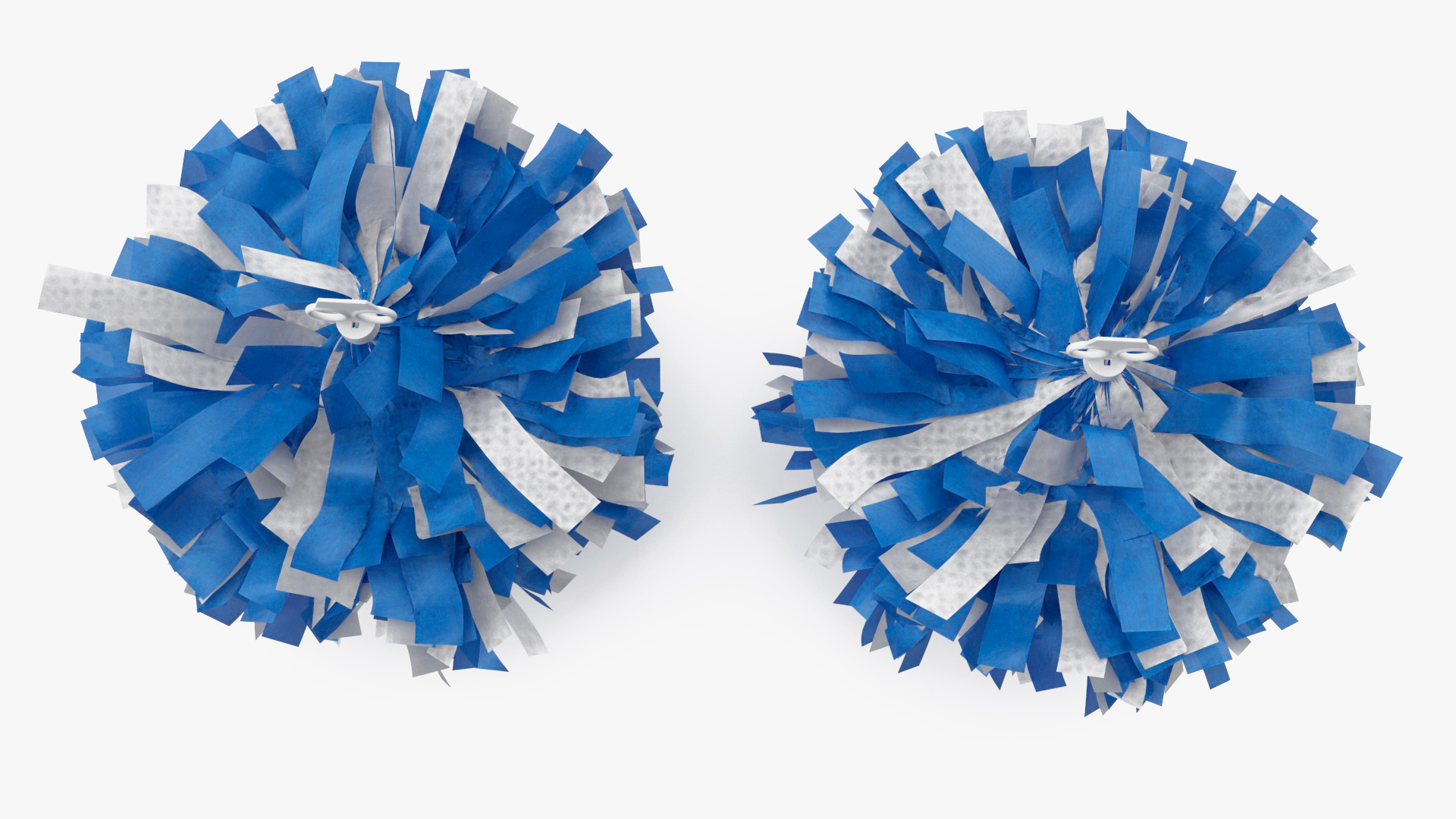 Pom Poms Blue Color 3D model