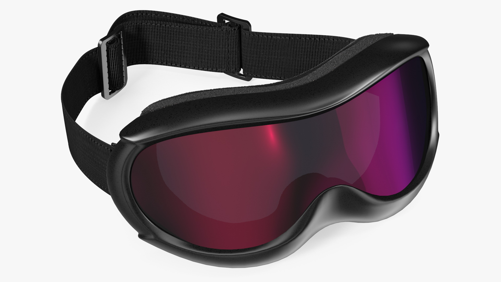 Blue and Red Gradient Glass Ski Goggles 3D model