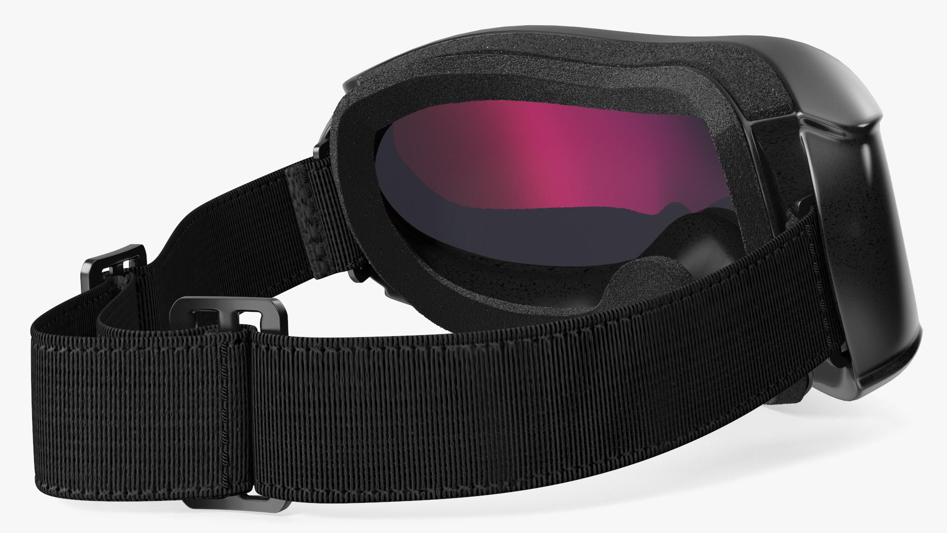 Blue and Red Gradient Glass Ski Goggles 3D model