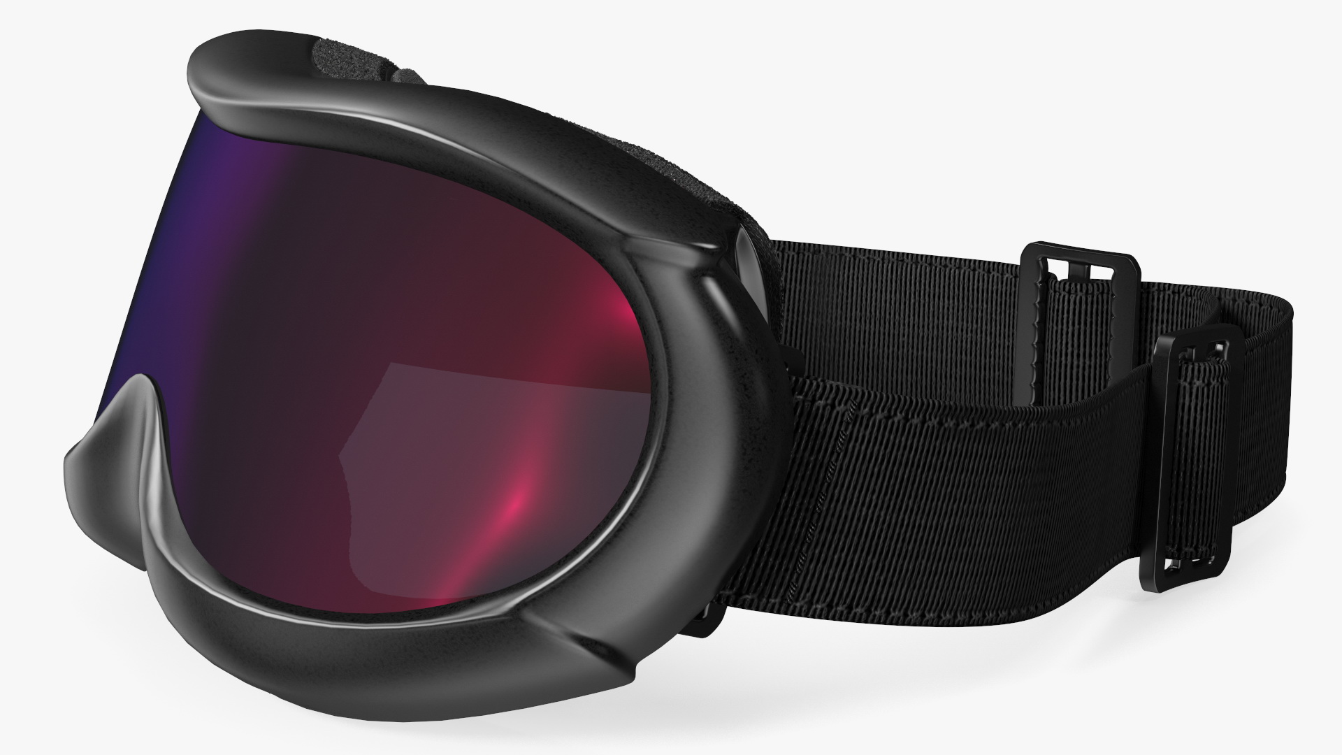 Blue and Red Gradient Glass Ski Goggles 3D model