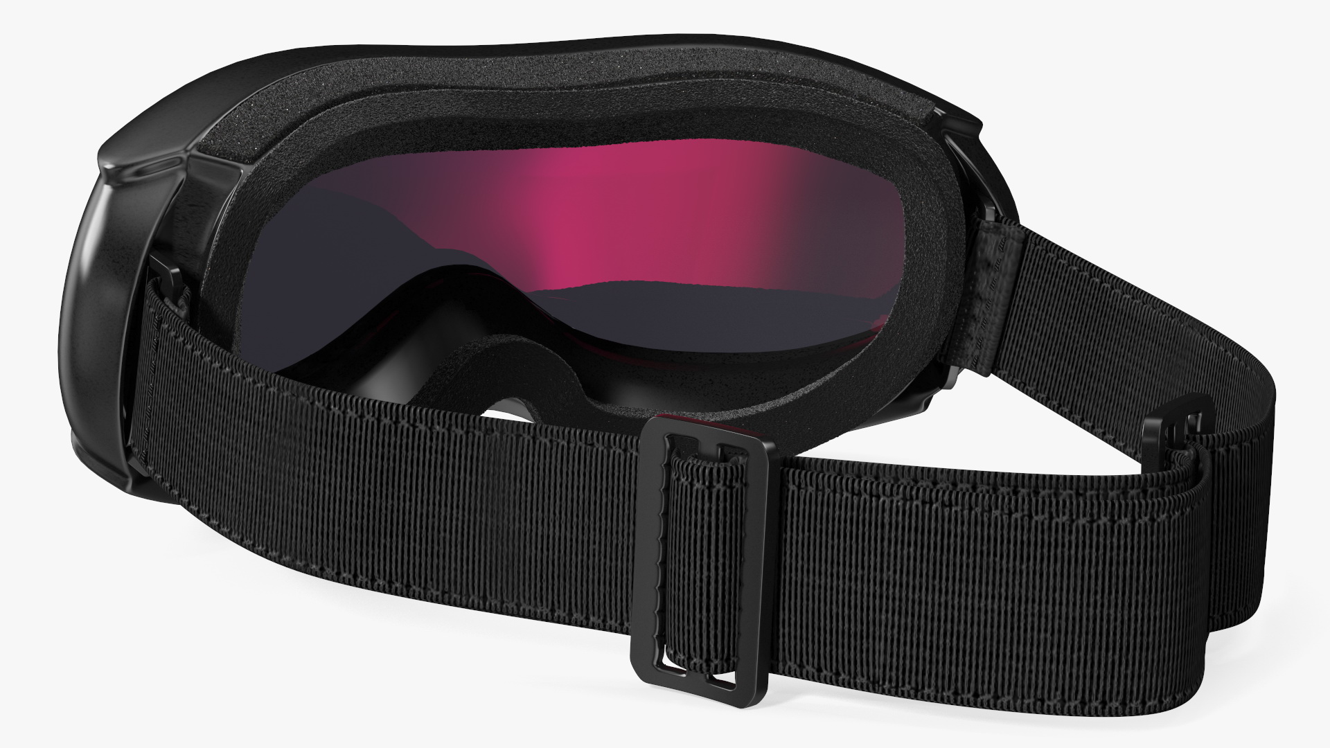 Blue and Red Gradient Glass Ski Goggles 3D model