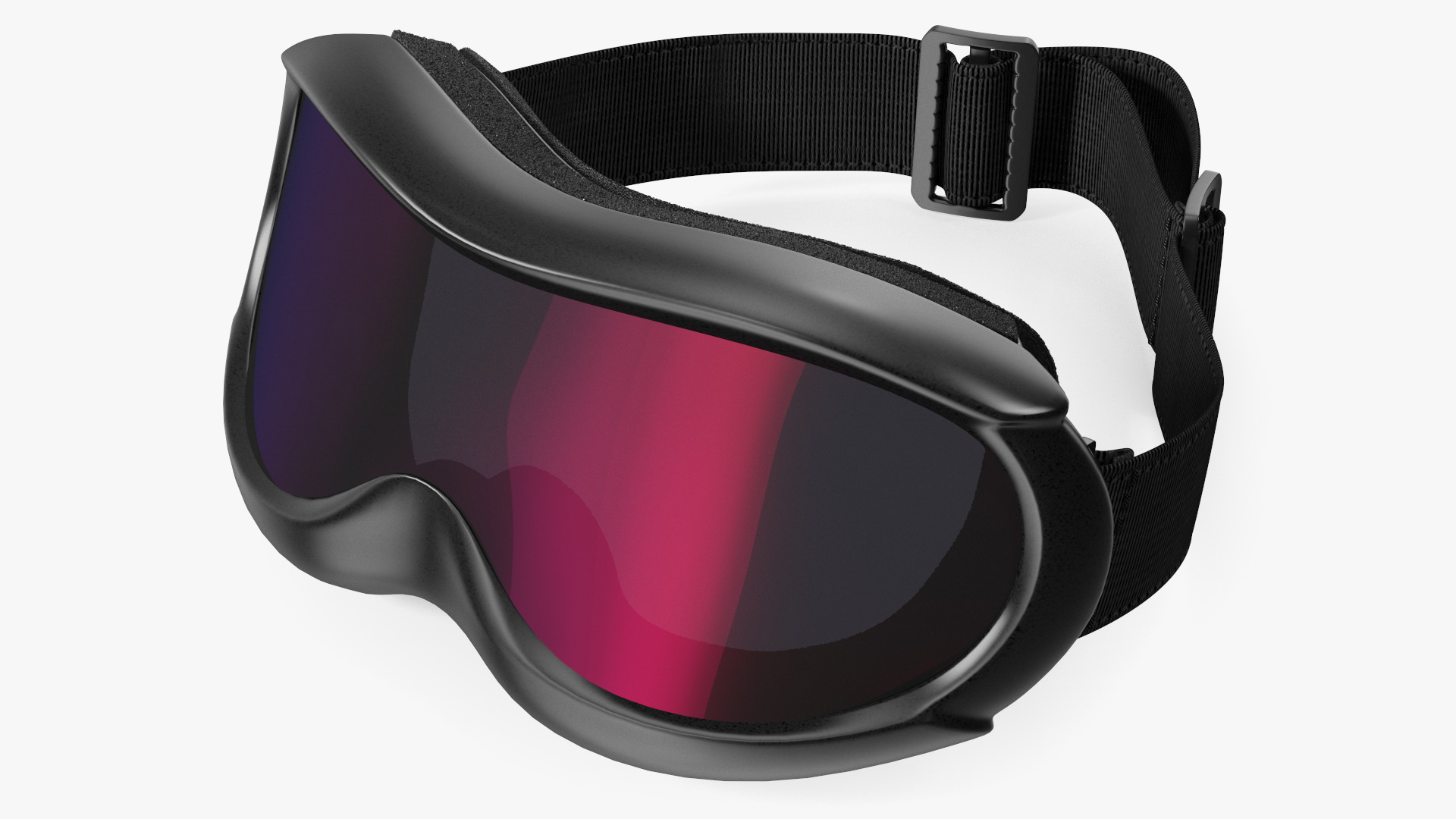 Blue and Red Gradient Glass Ski Goggles 3D model