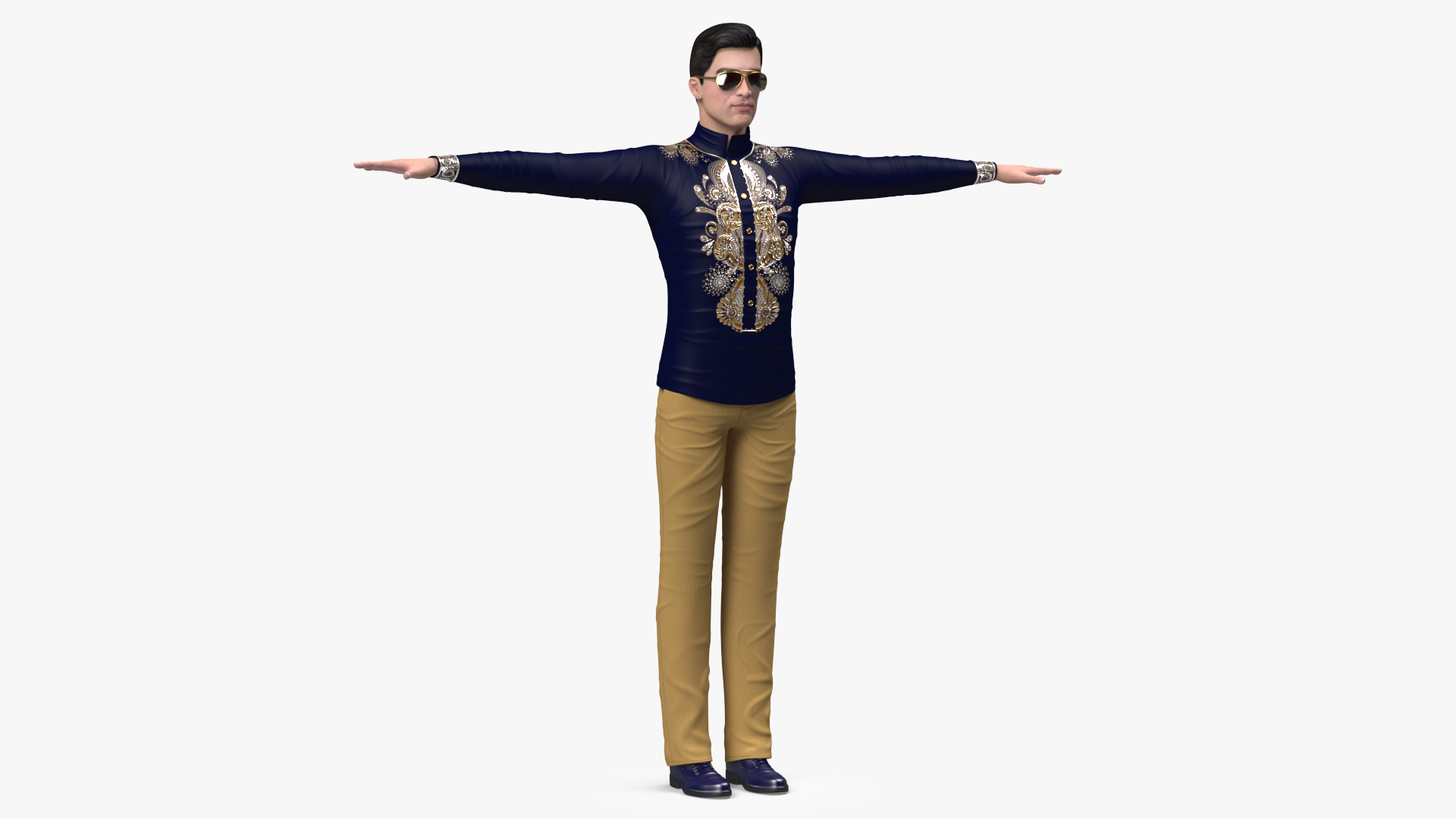 Asian Man Fashionable Style T Pose 3D model
