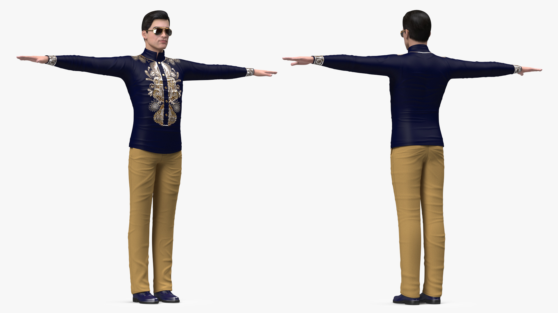 Asian Man Fashionable Style T Pose 3D model