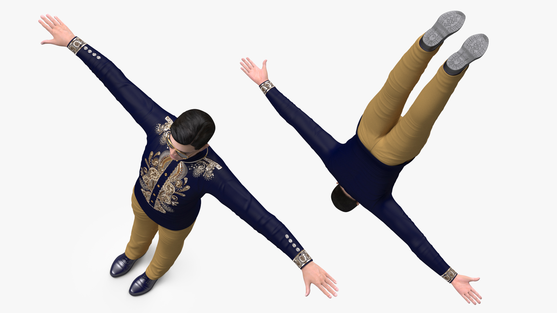 Asian Man Fashionable Style T Pose 3D model