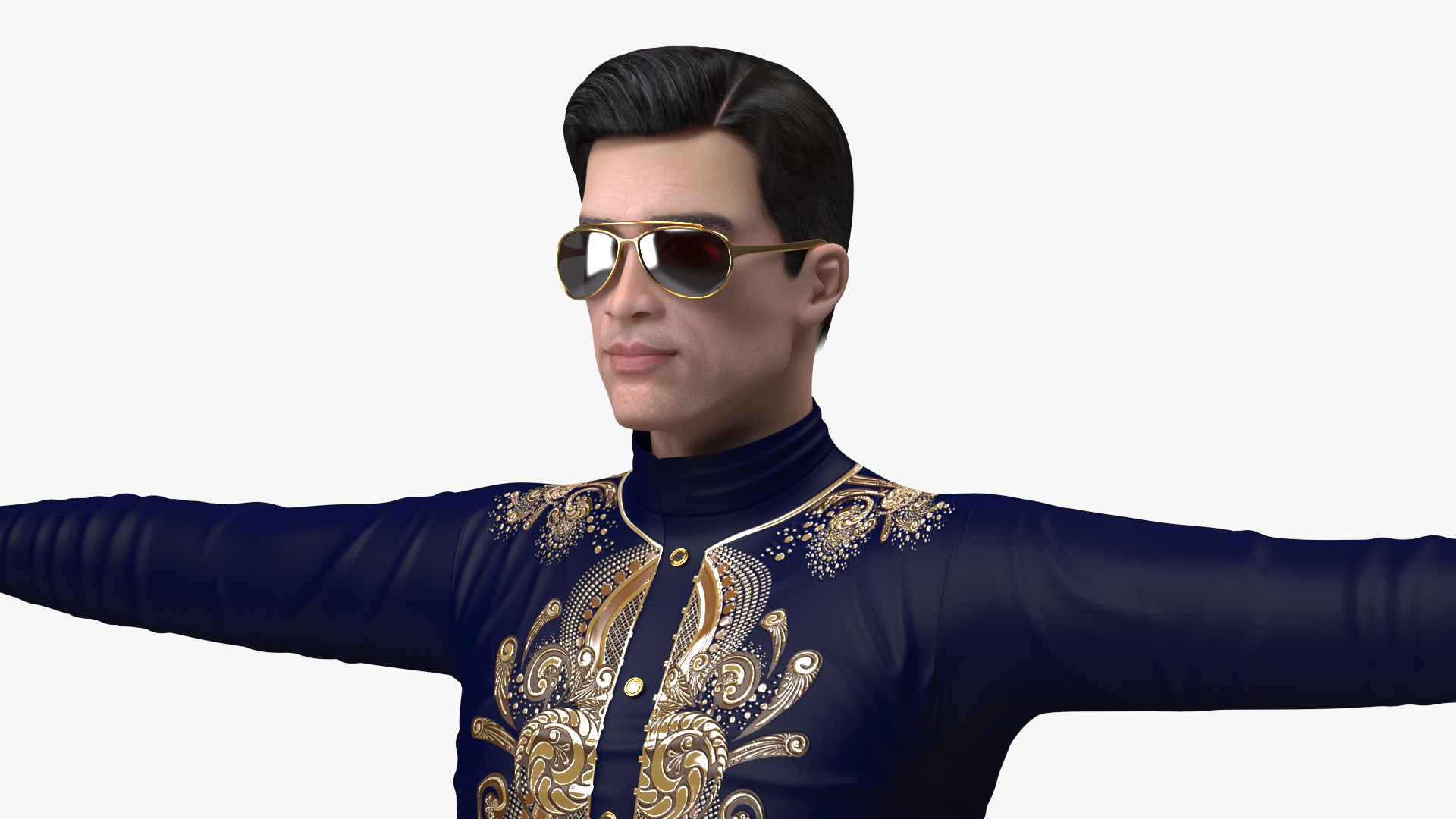 Asian Man Fashionable Style T Pose 3D model