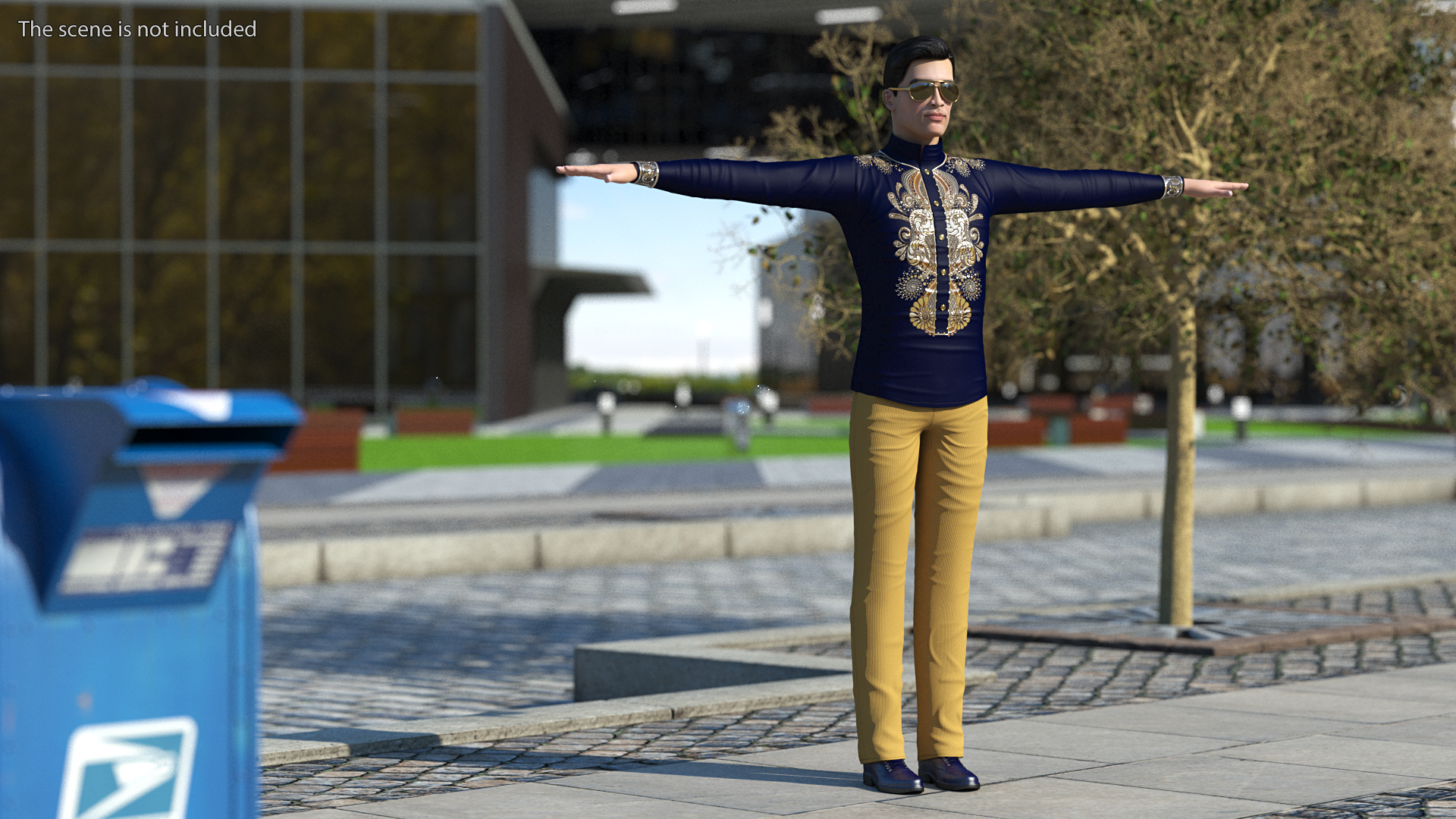 Asian Man Fashionable Style T Pose 3D model