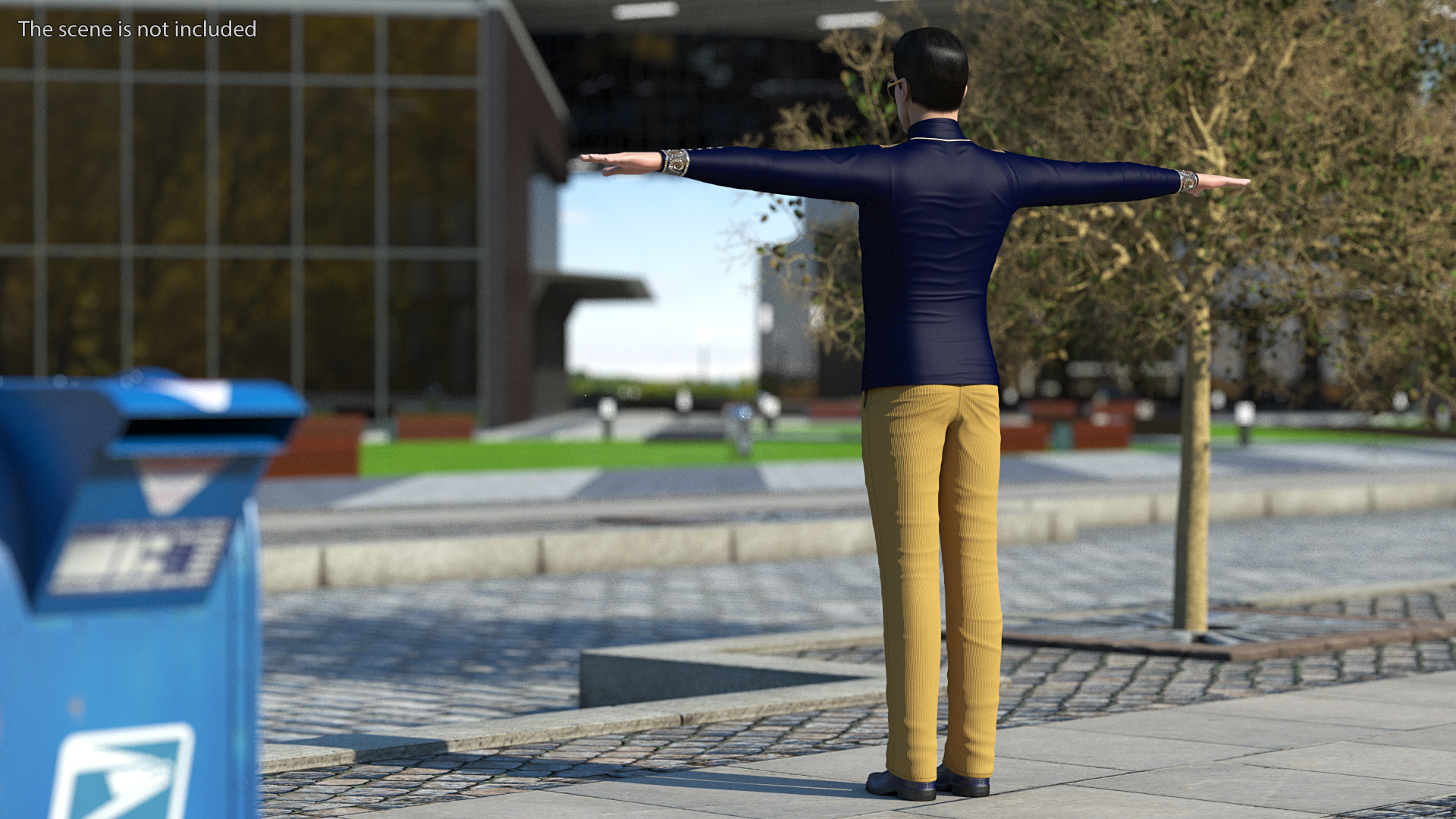 Asian Man Fashionable Style T Pose 3D model