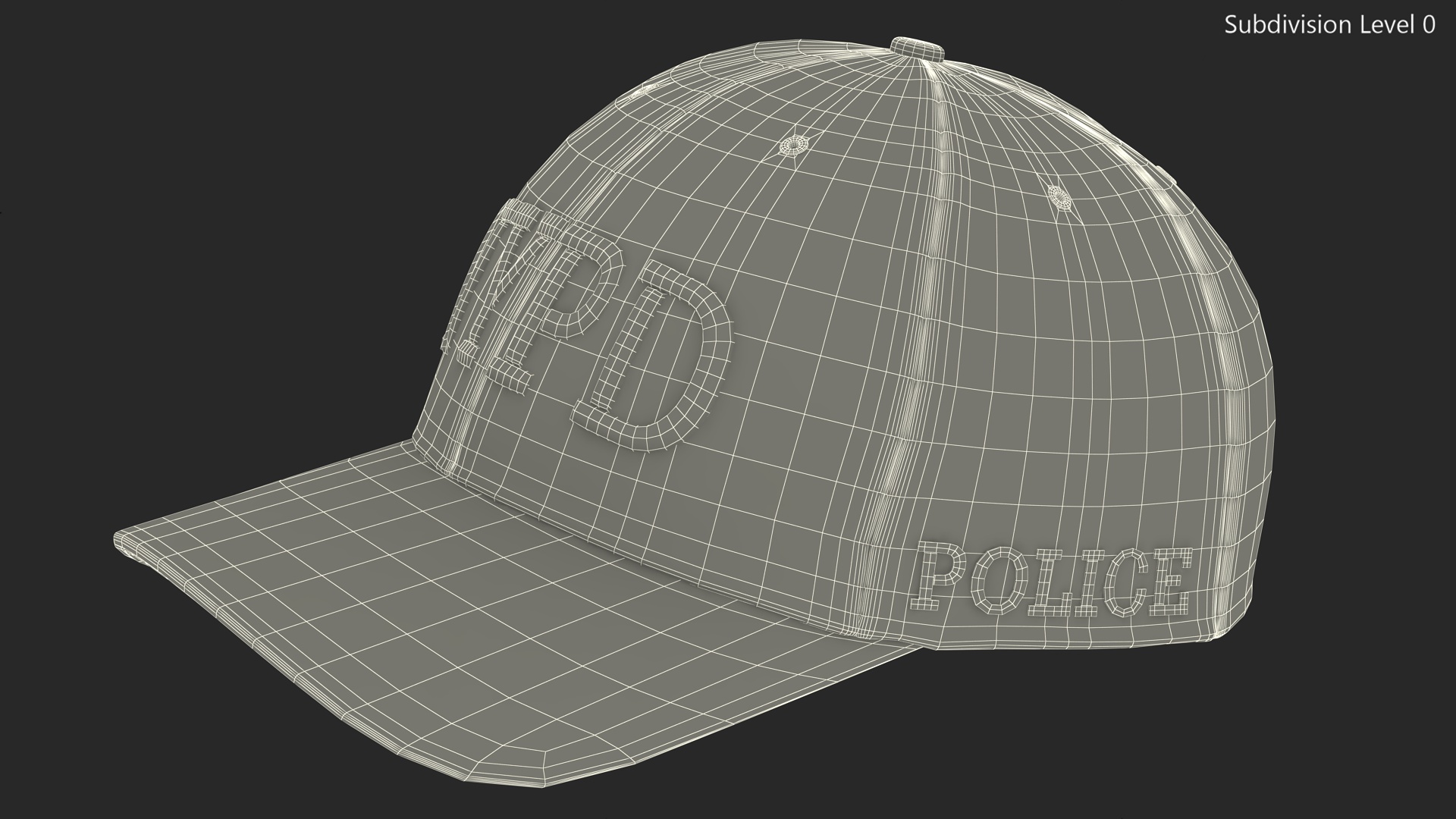NYPD Police Baseball Cap 3D model