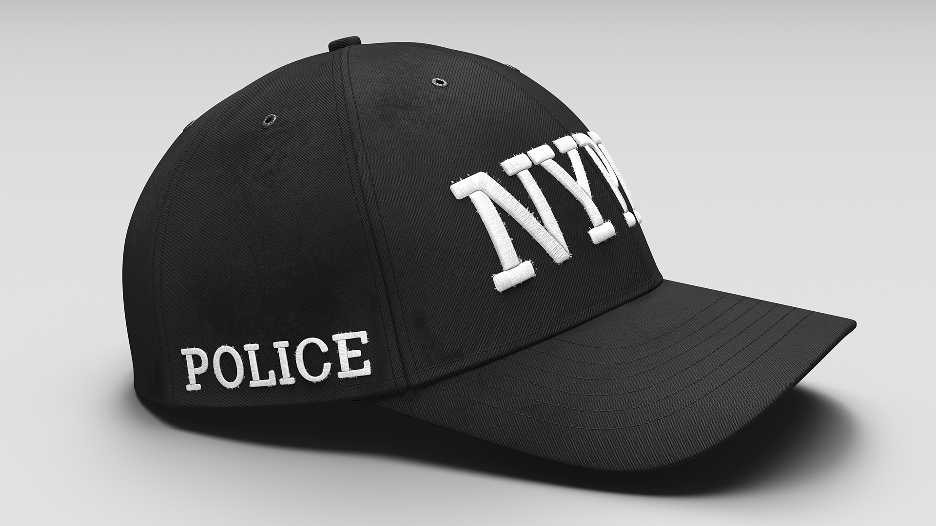 NYPD Police Baseball Cap 3D model