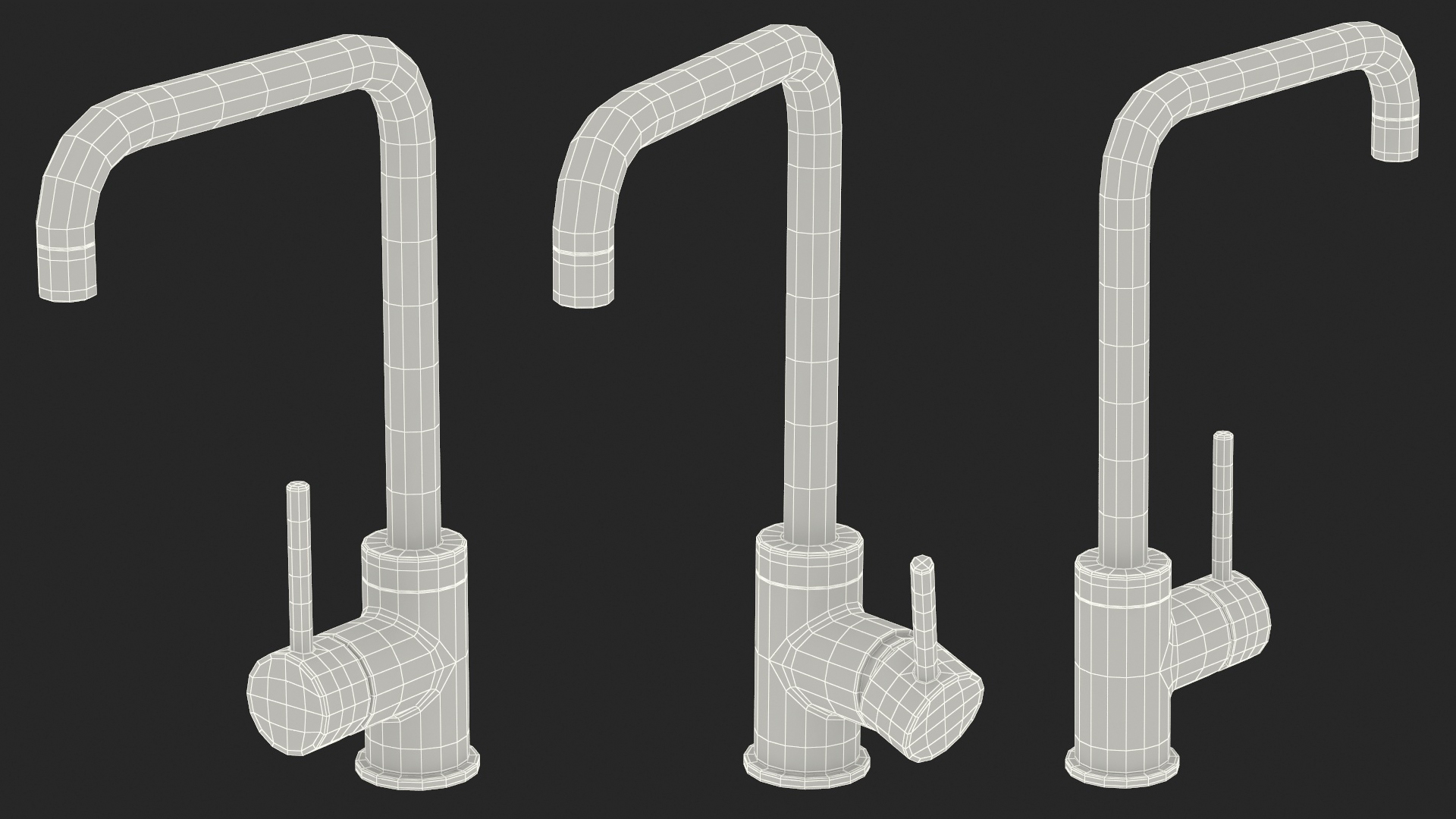 3D Angular Single Lever Sink Mixer