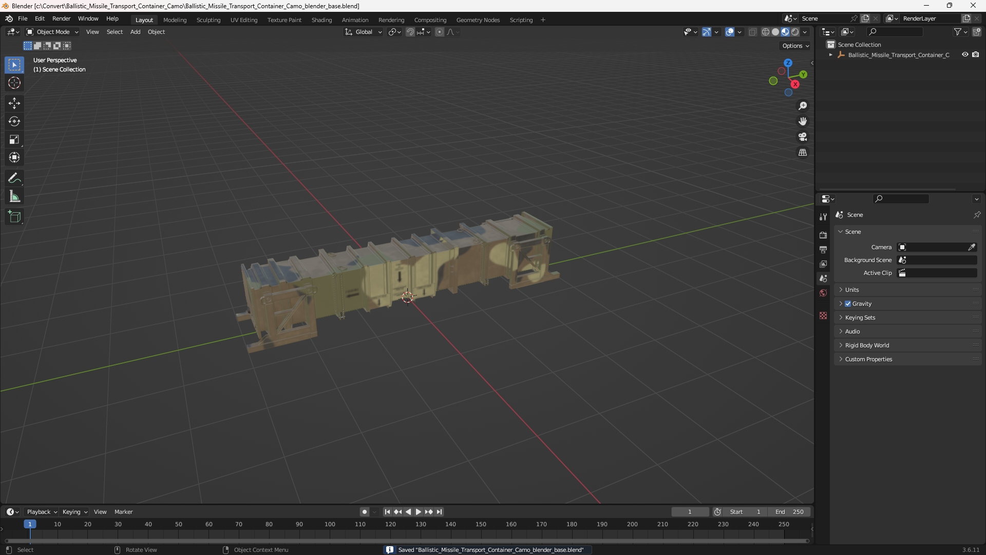 Ballistic Missile Transport Container Camo - view 10
