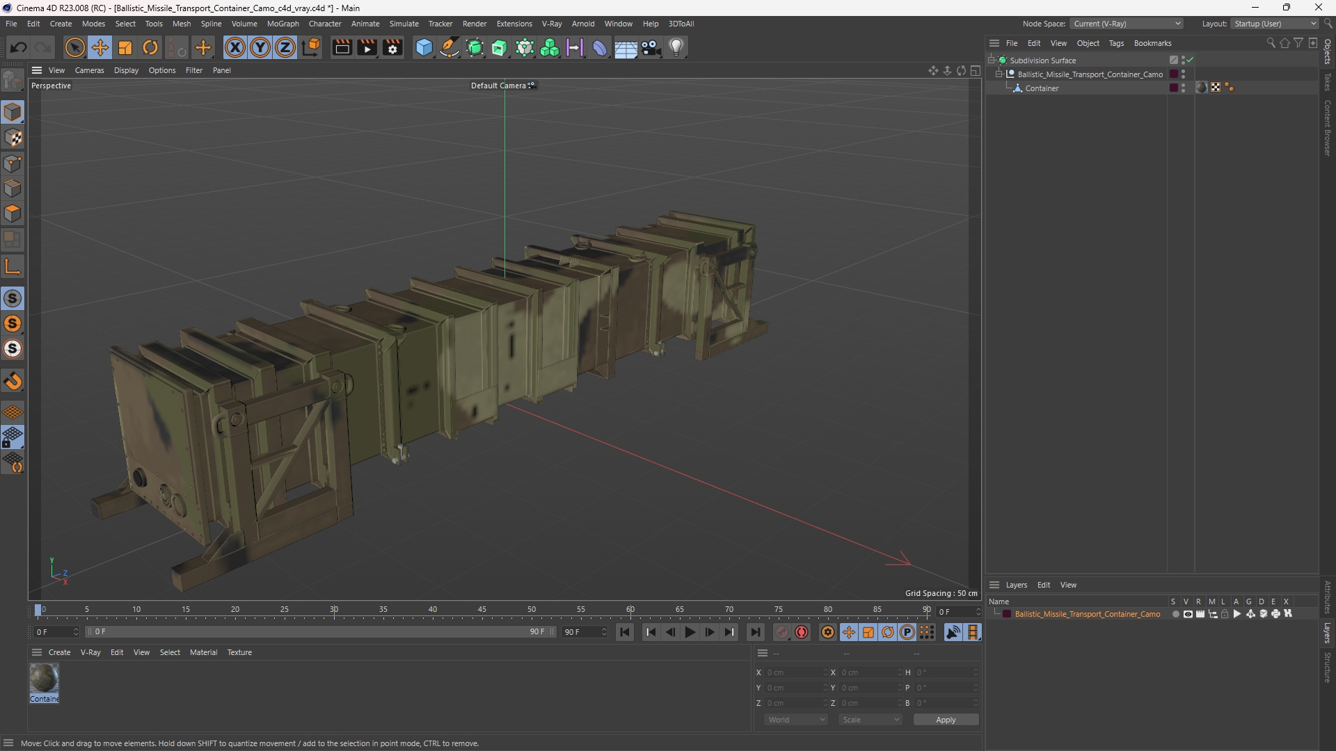 Ballistic Missile Transport Container Camo - view 12