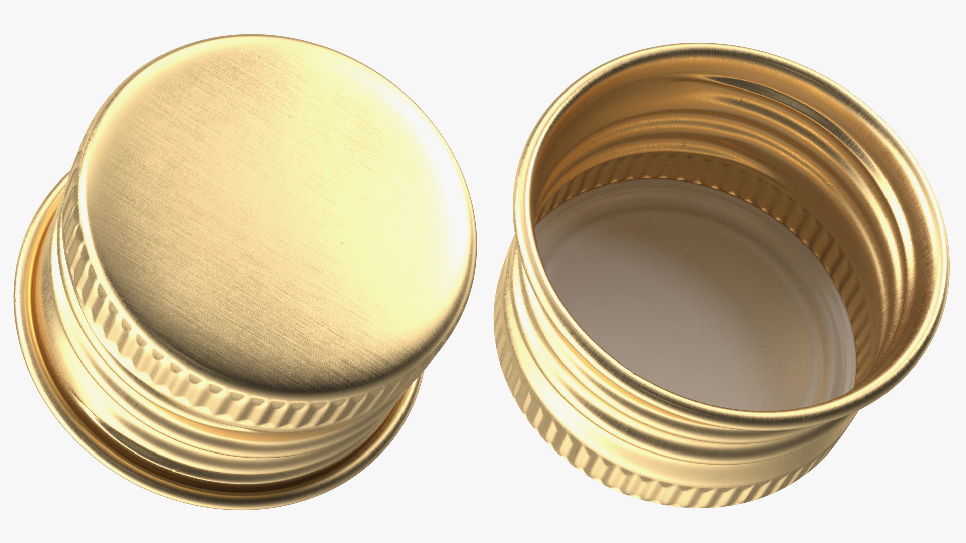 3D 18mm Aluminium Screw Cap Golden