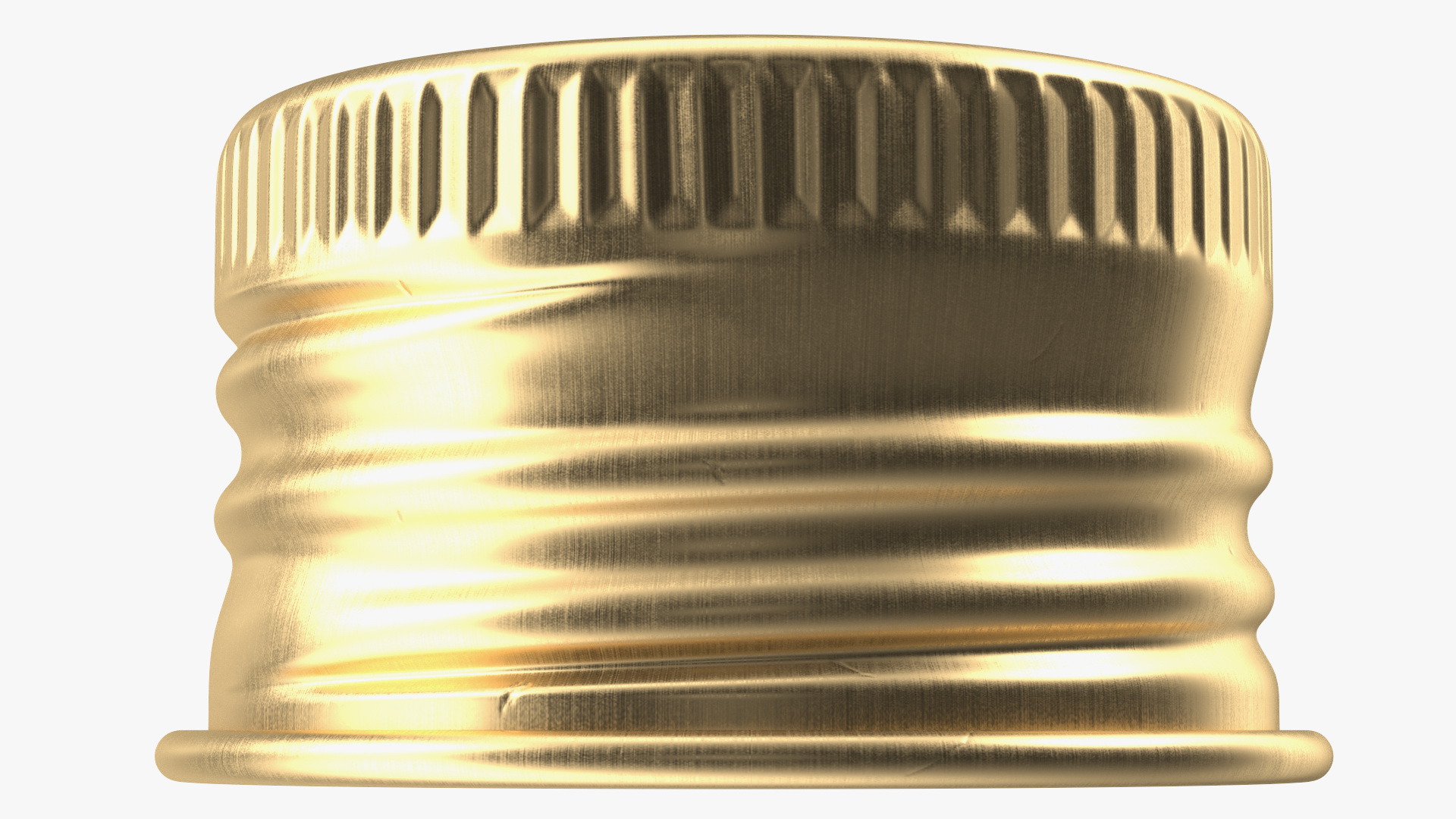 3D 18mm Aluminium Screw Cap Golden