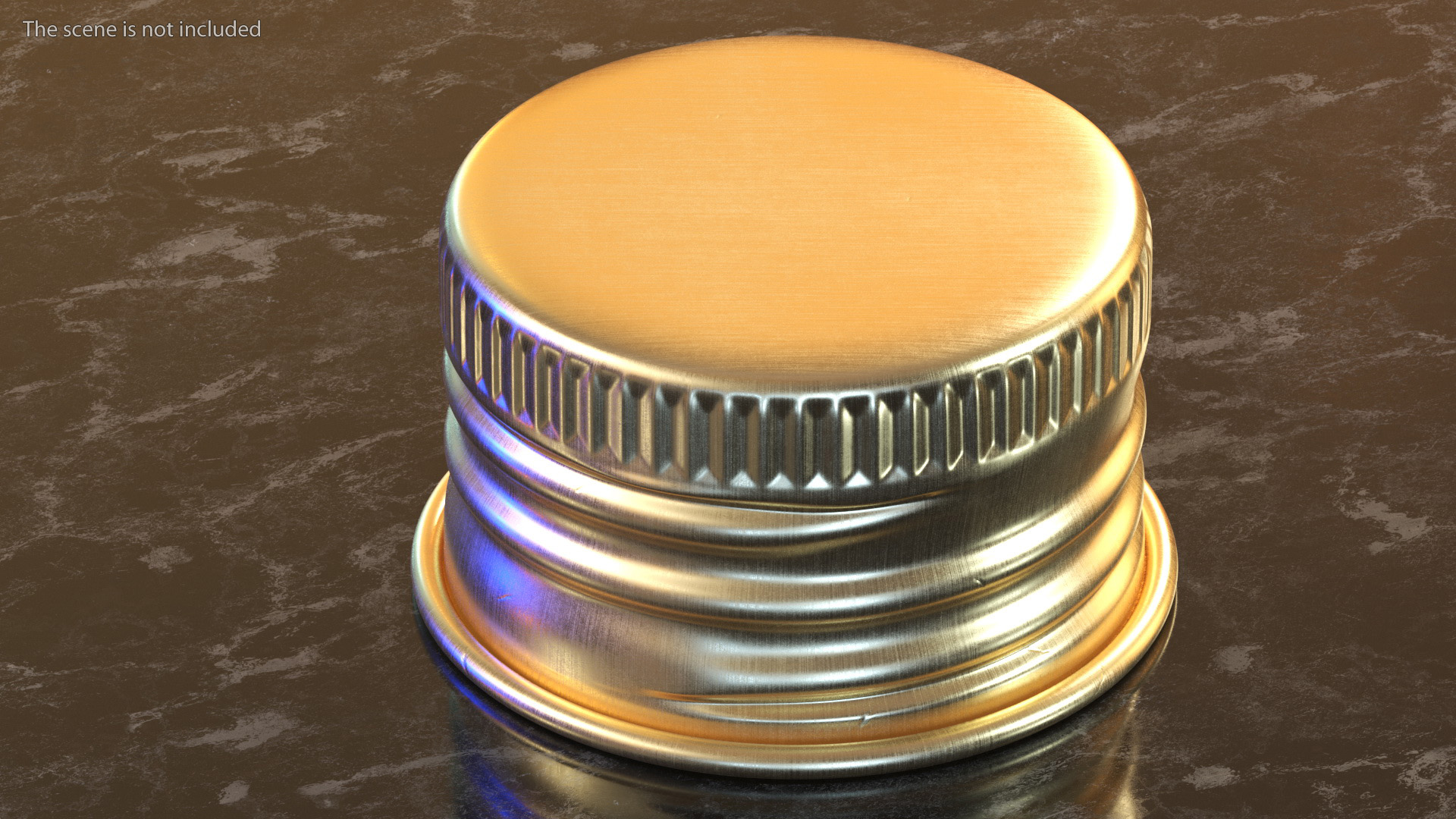 3D 18mm Aluminium Screw Cap Golden
