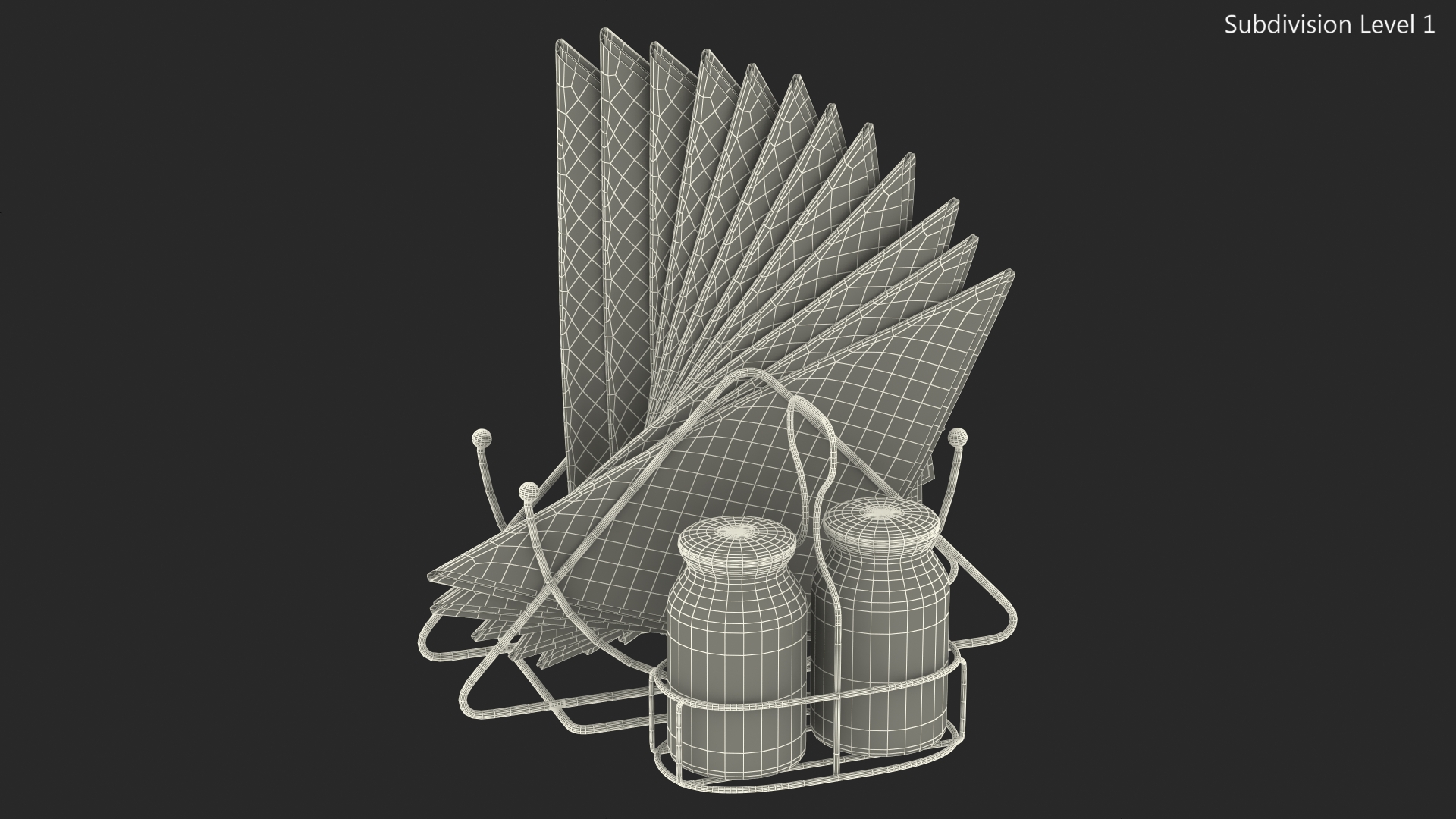 3D Salt Pepper Shakers with Napkin