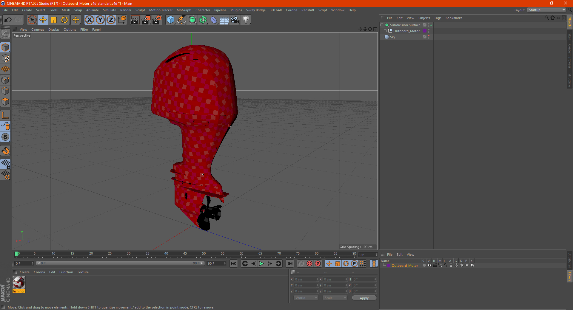 Outboard Motor 3D model