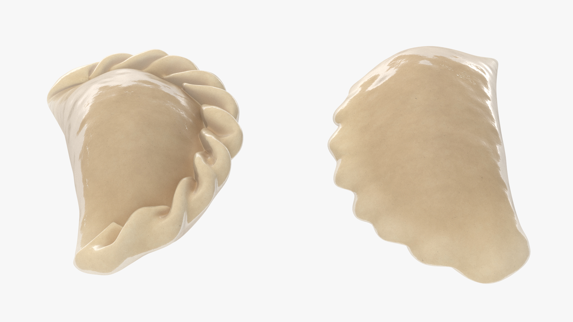 3D Pierogi Dumpling Cooked model