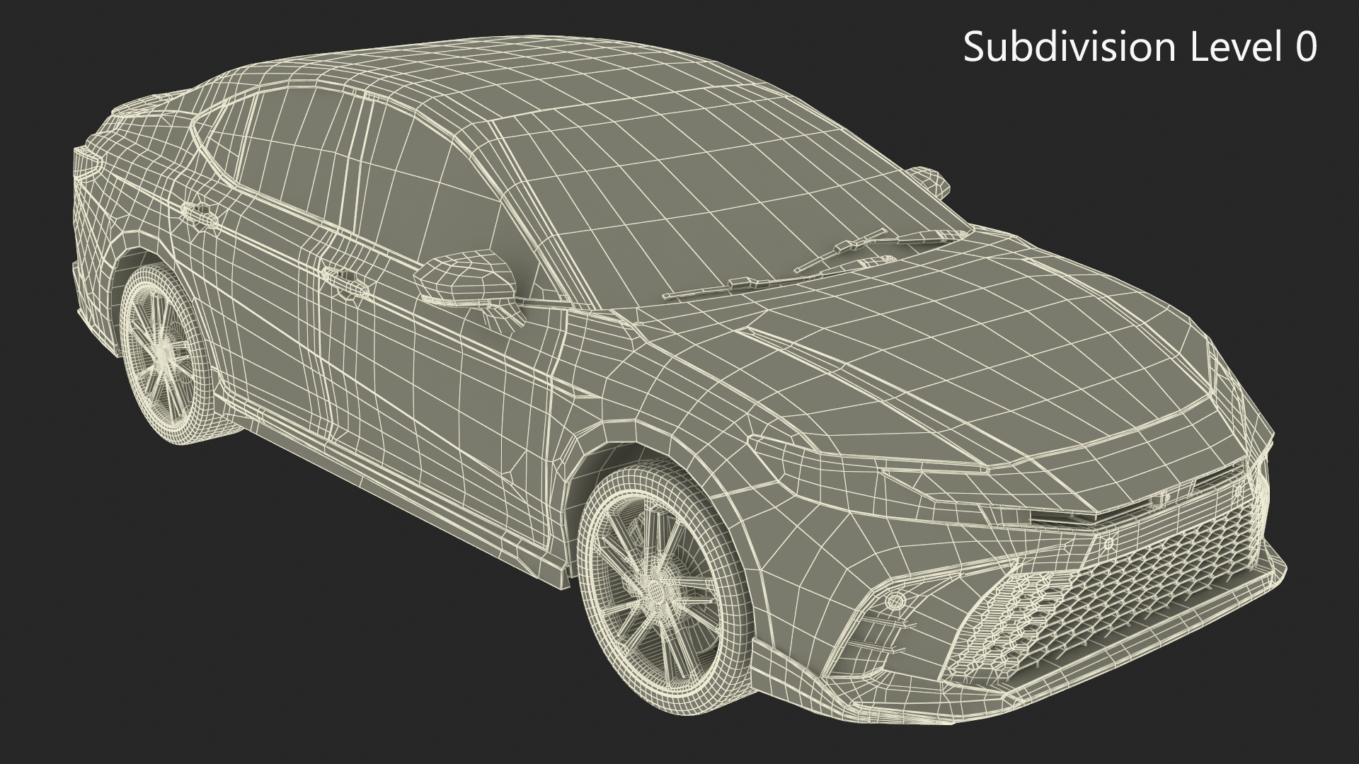 3D model Refined Mid Size Car Blue
