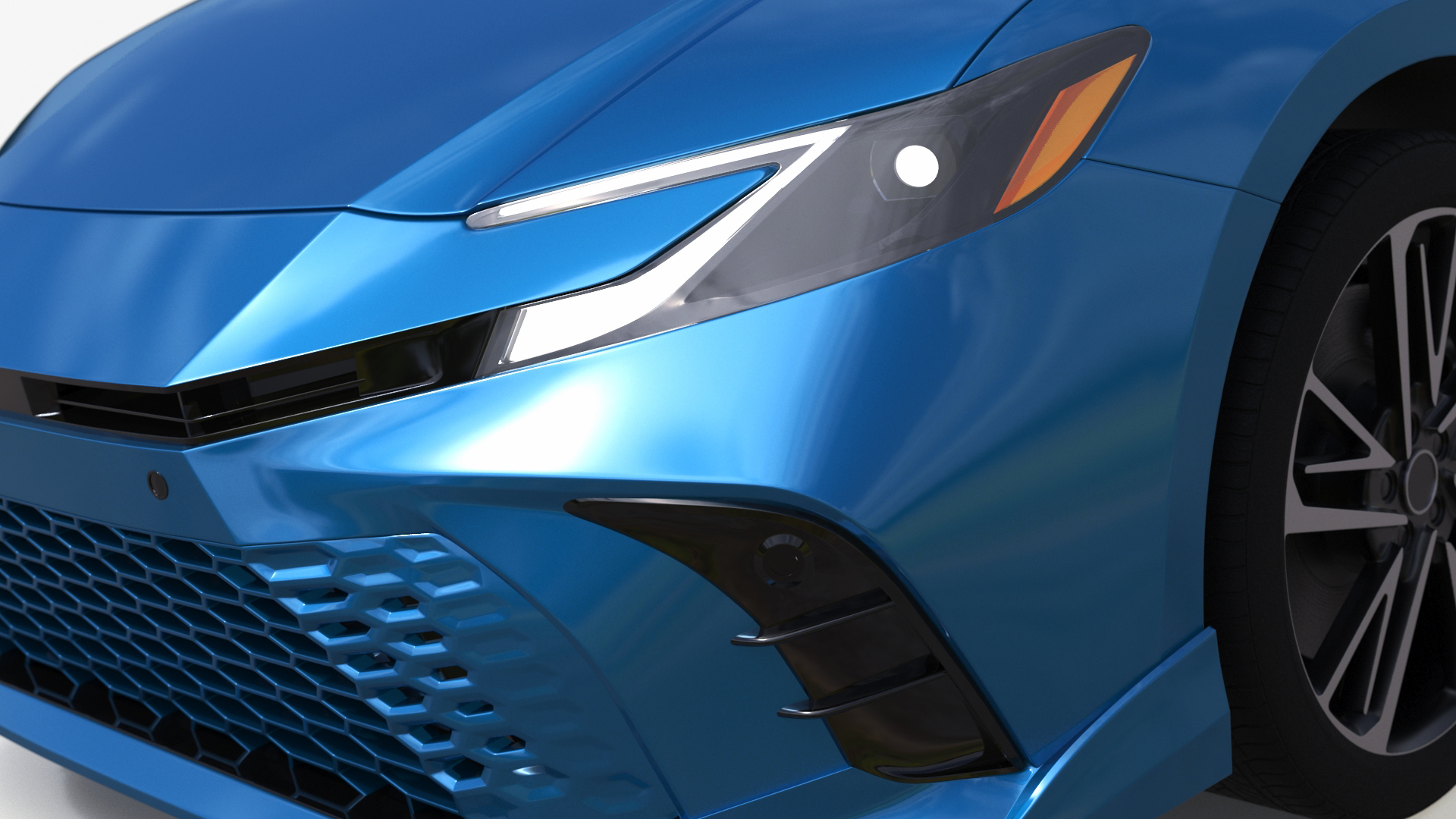 3D model Refined Mid Size Car Blue