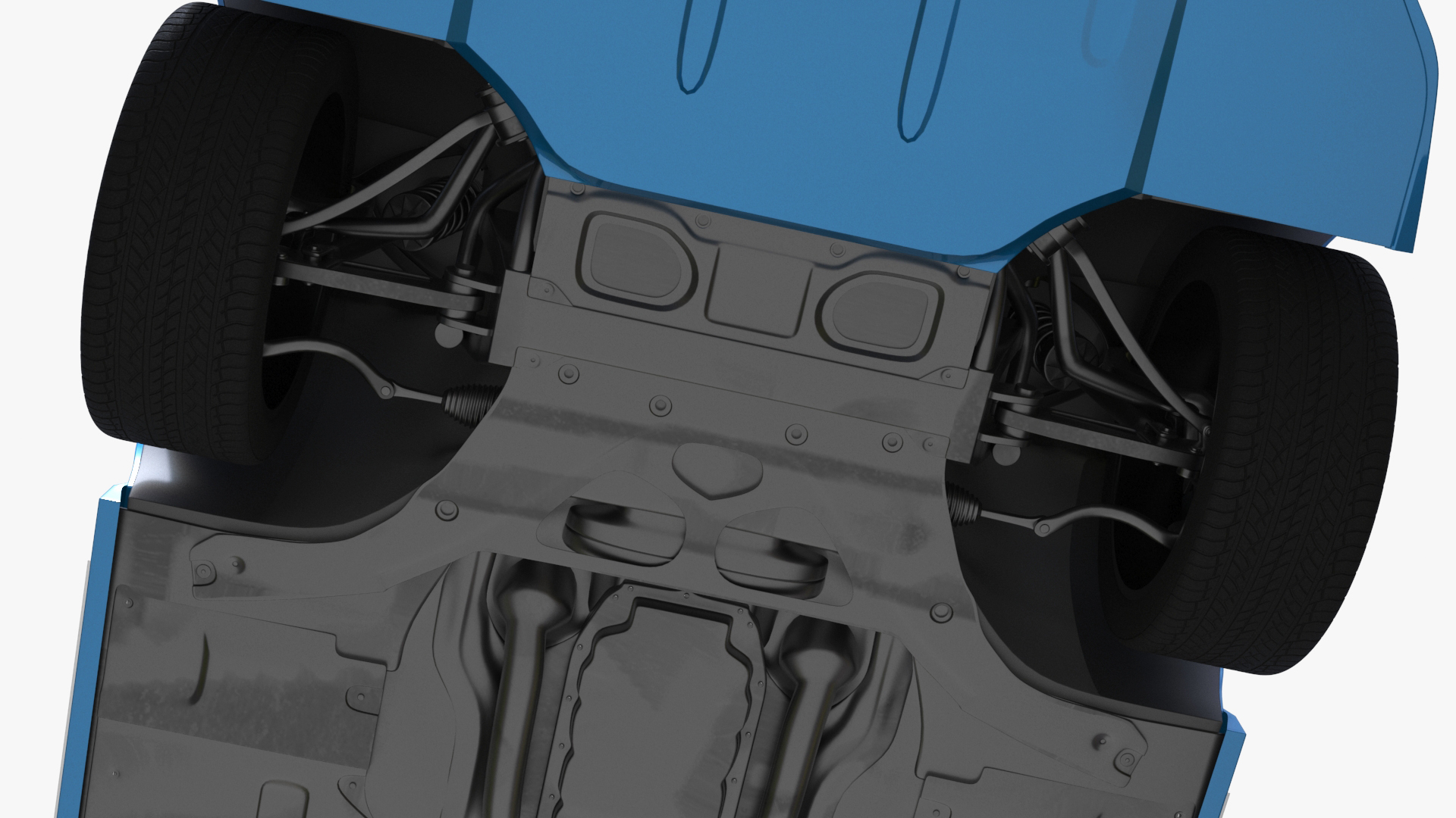 3D model Refined Mid Size Car Blue