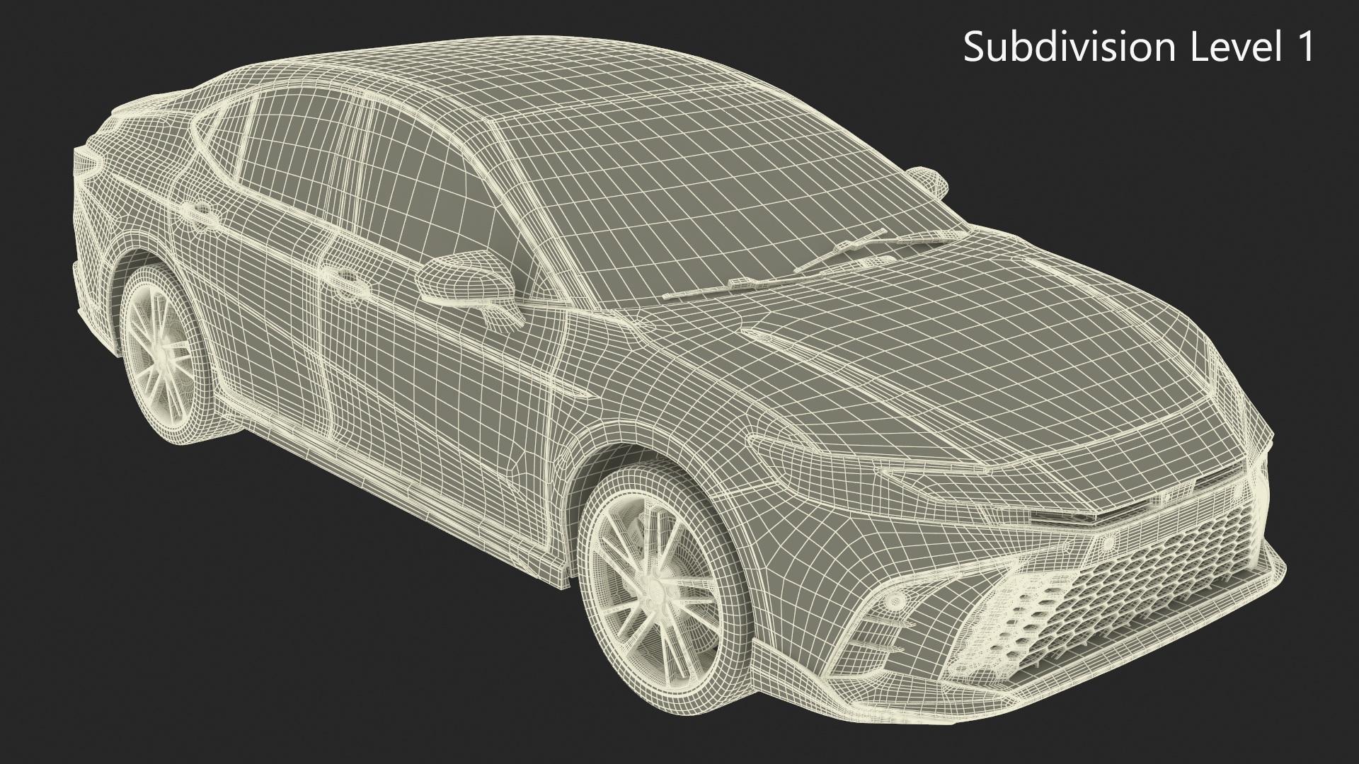 3D model Refined Mid Size Car Blue