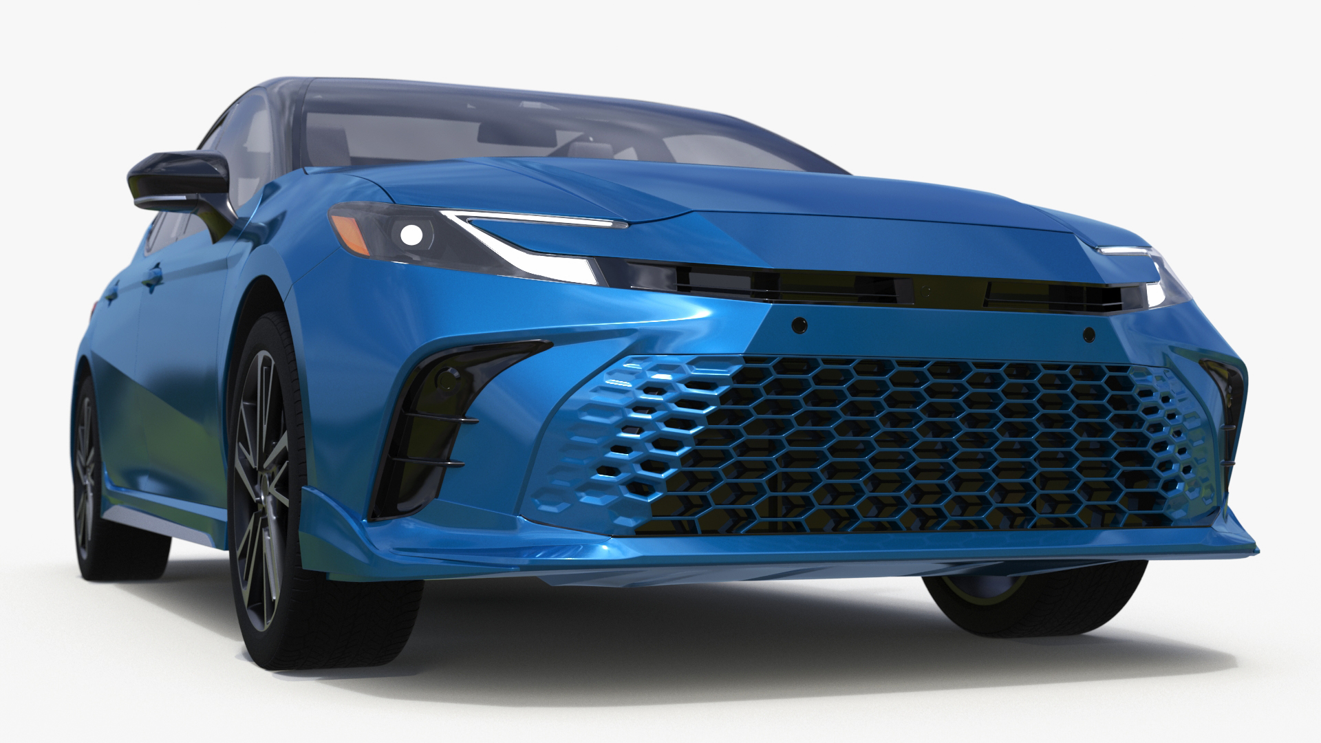 3D model Refined Mid Size Car Blue