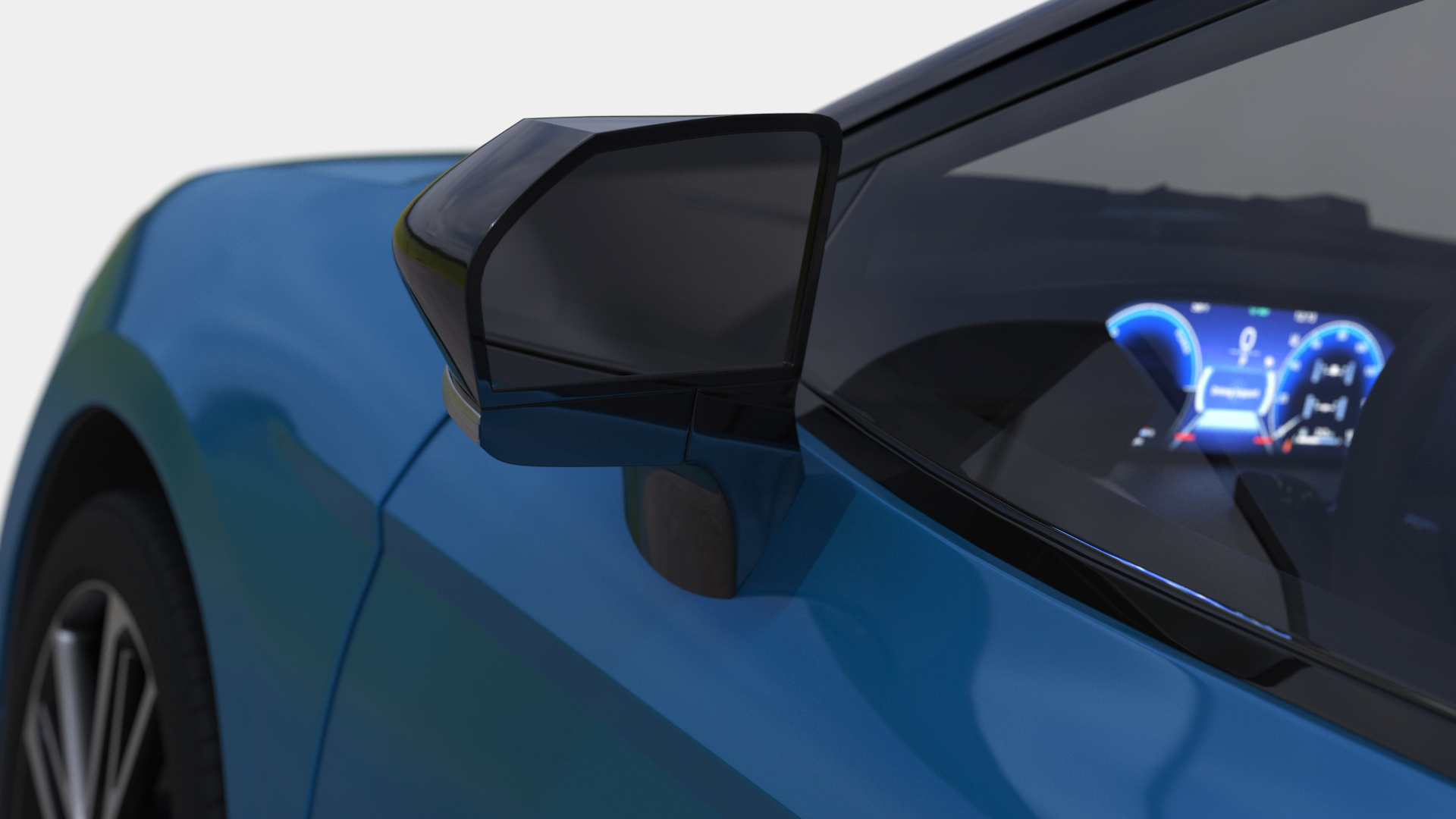 3D model Refined Mid Size Car Blue