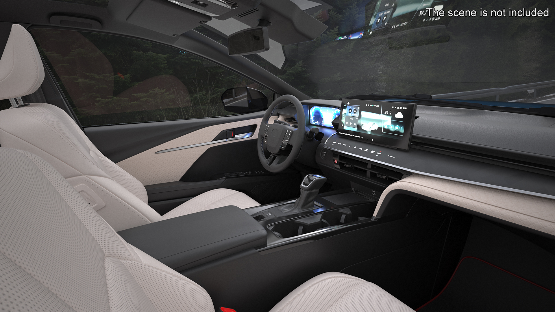 3D model Refined Mid Size Car Blue