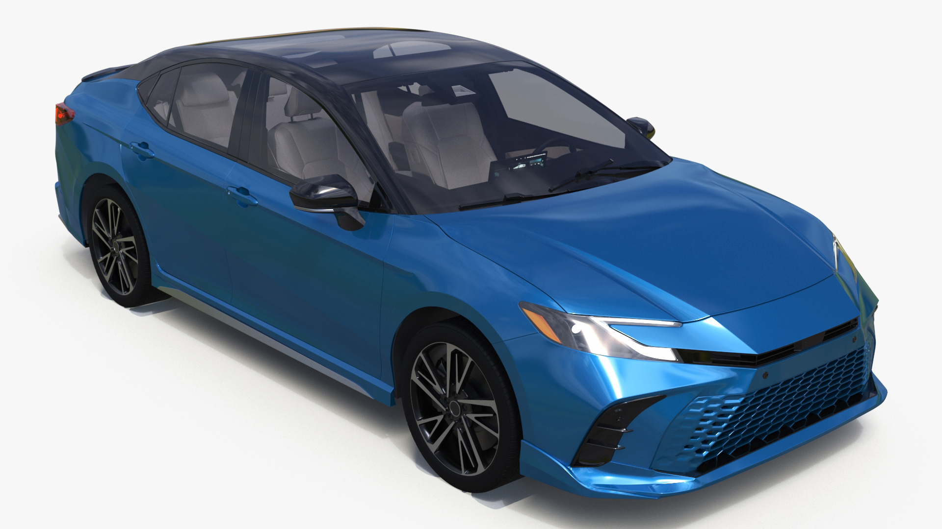 3D model Refined Mid Size Car Blue