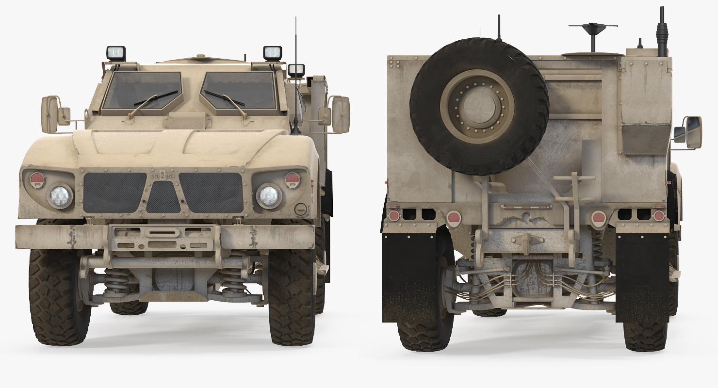 3D Oshkosh M ATV Mine Resistant Ambush Protected Vehicle model