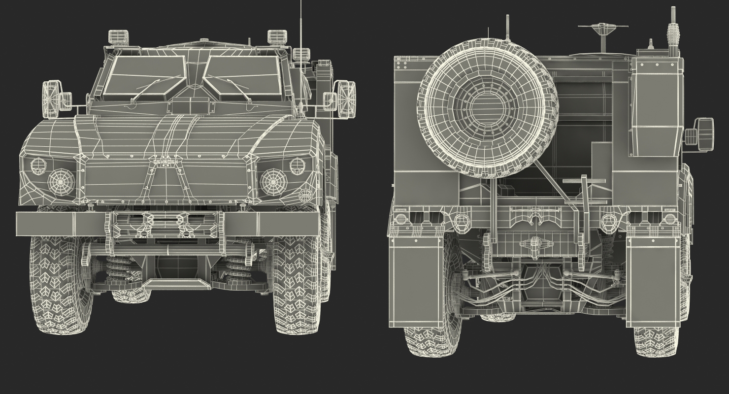 3D Oshkosh M ATV Mine Resistant Ambush Protected Vehicle model