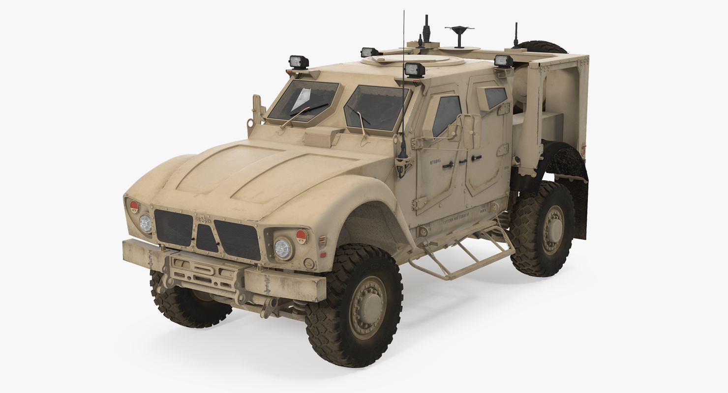 3D Oshkosh M ATV Mine Resistant Ambush Protected Vehicle model