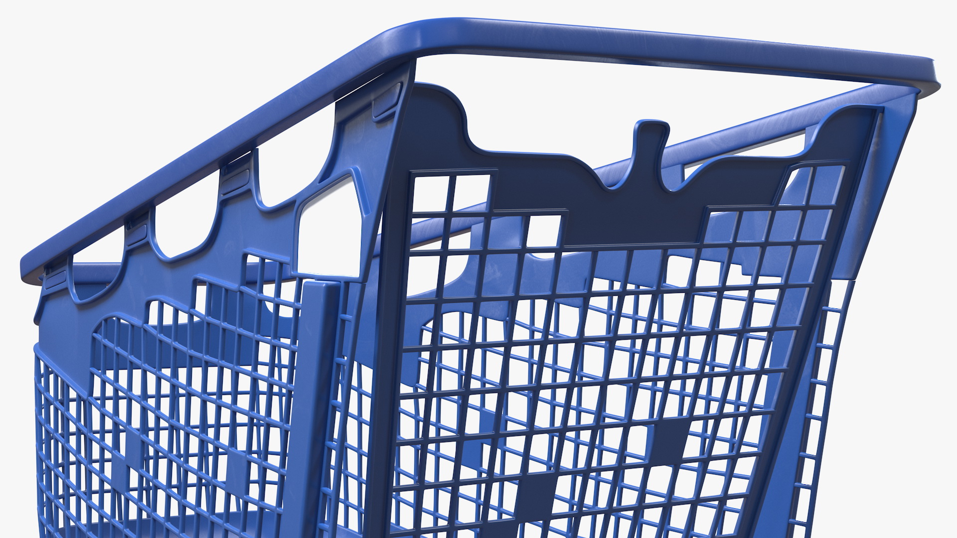 PP Plastic Shopping Trolley 210L 3D