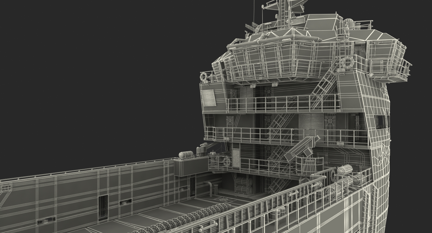 3D Platform Supply Vessel with Cargo model